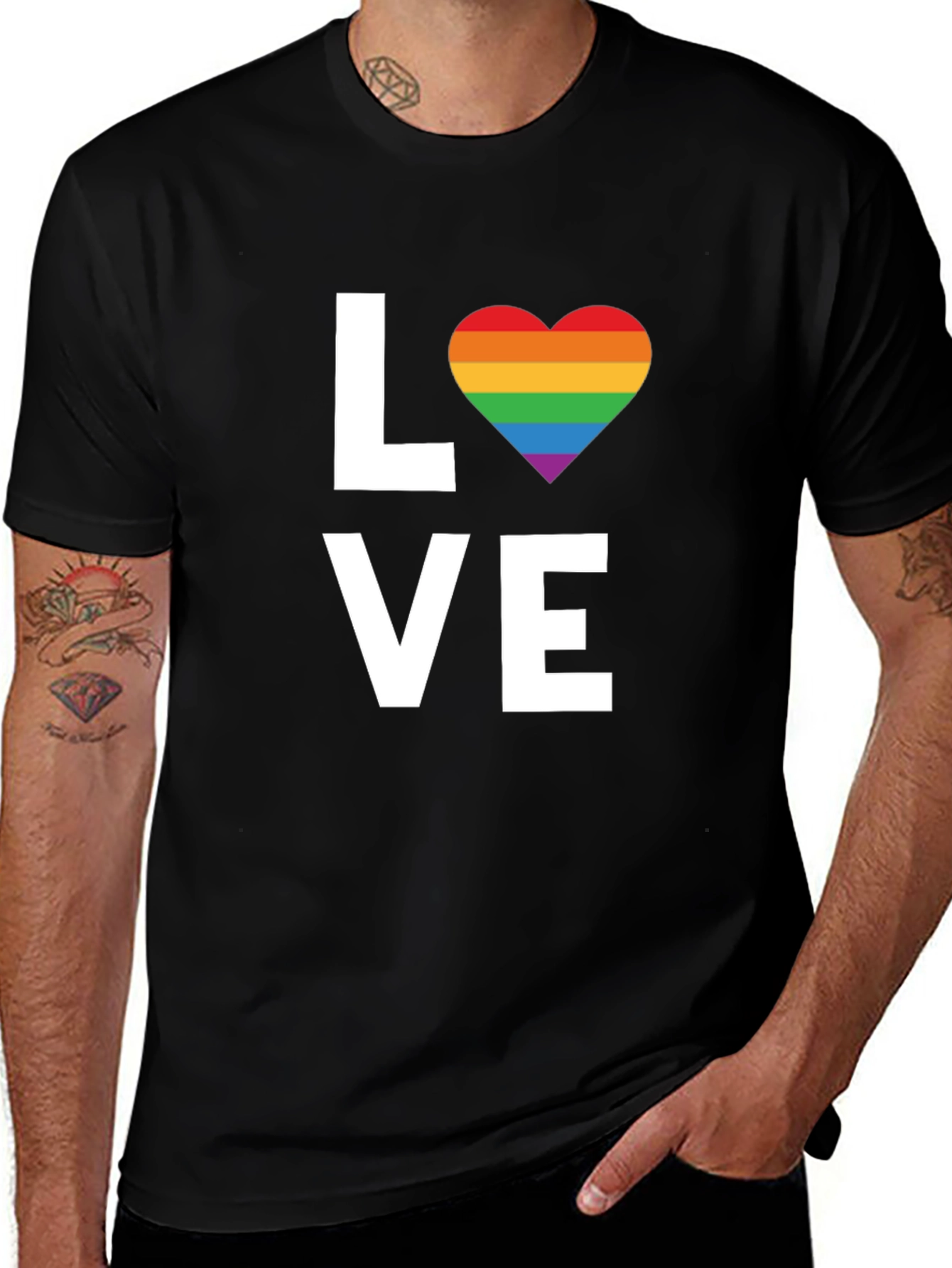 Love Rainbow Heart T-Shirt - Pride LGBTQ Tee
