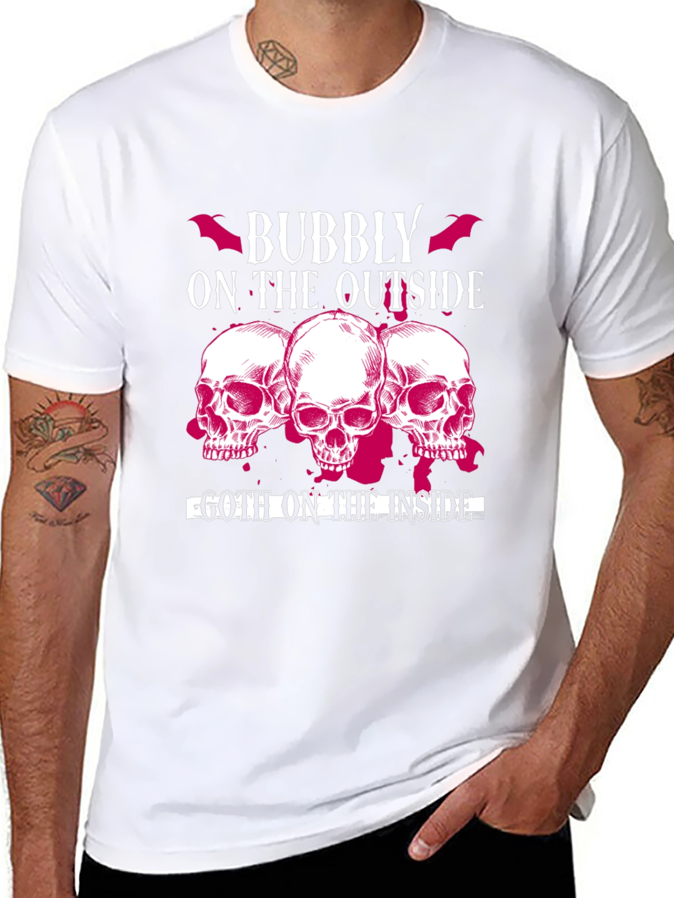 Bubbly on the Outside Goth on the Inside T-Shirt