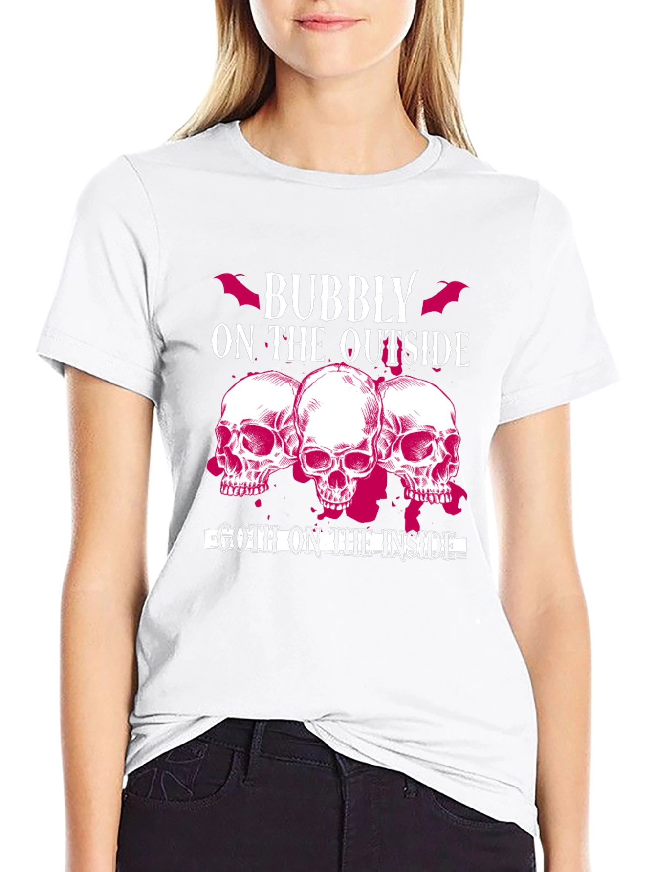 Bubbly on the Outside Goth on the Inside T-Shirt
