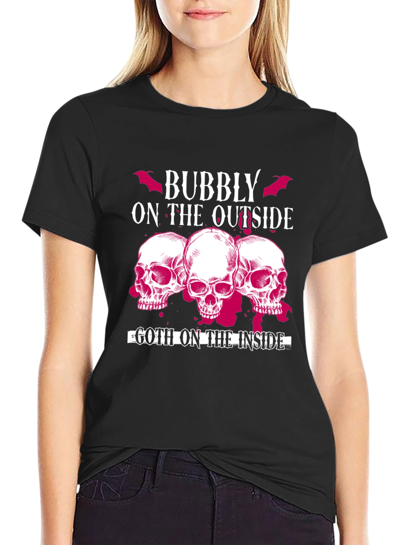 Bubbly on the Outside Goth on the Inside T-Shirt