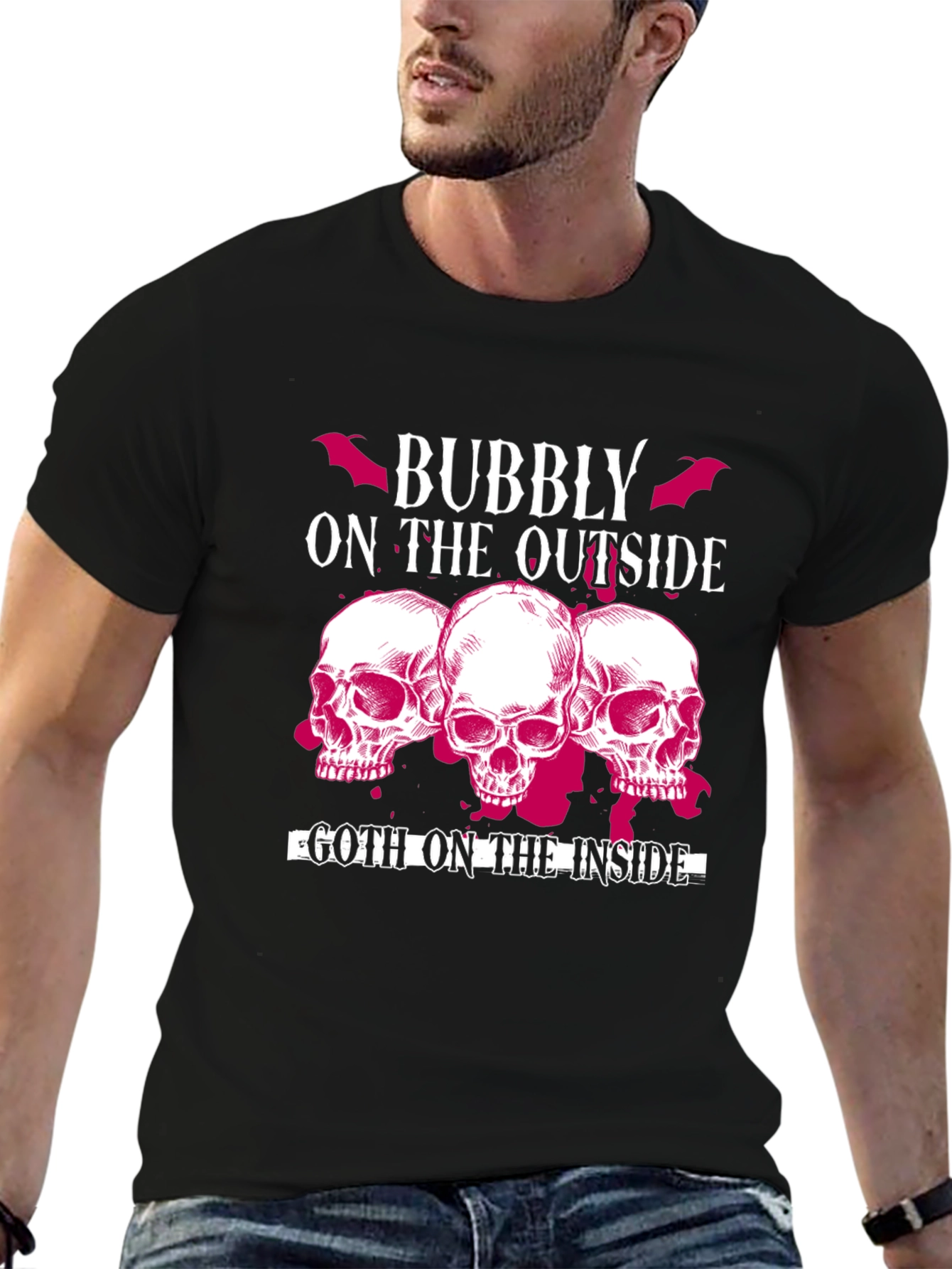 Bubbly on the Outside Goth on the Inside T-Shirt