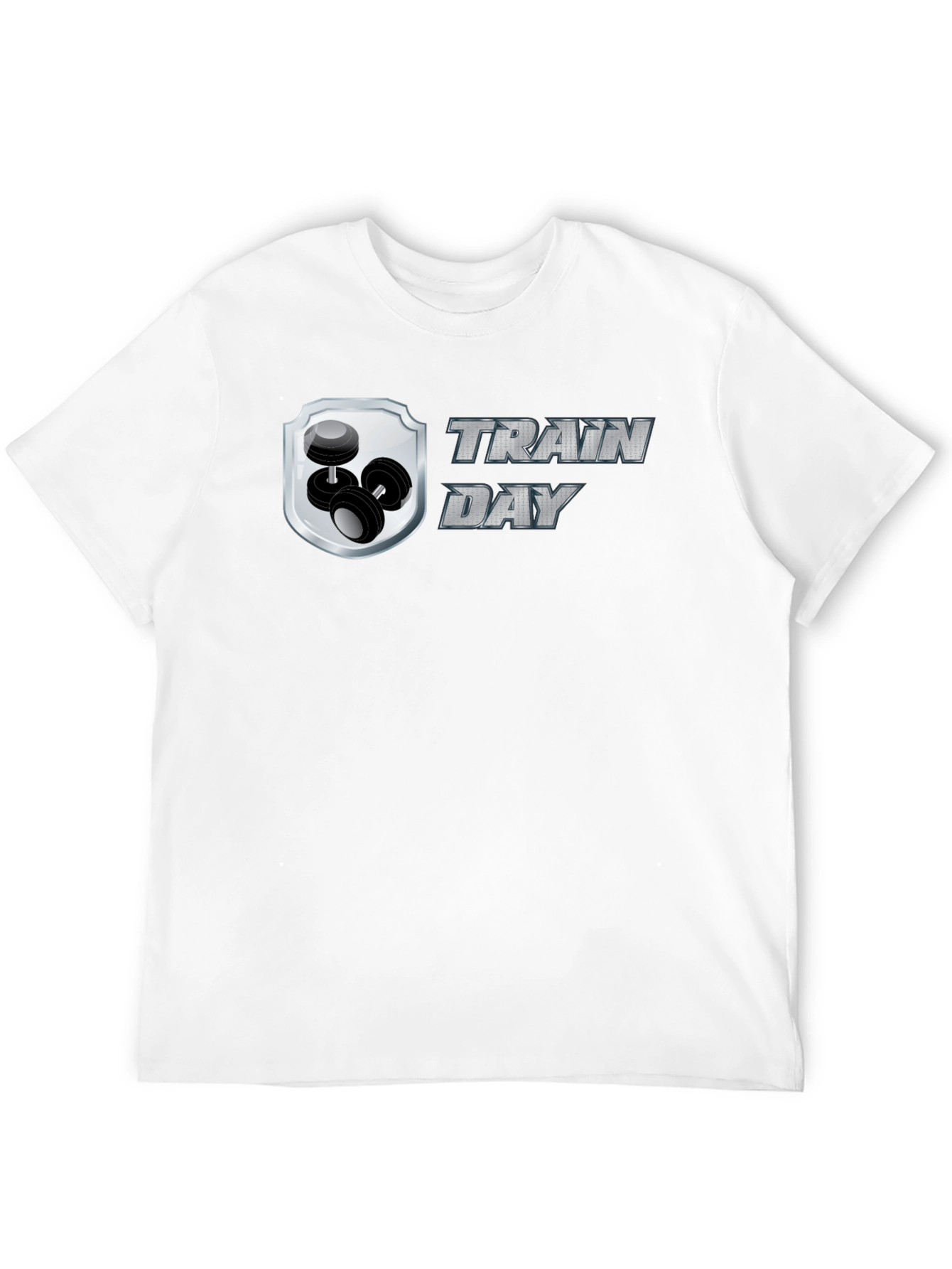 Train Day Black T-Shirt: Gym & Fitness Apparel