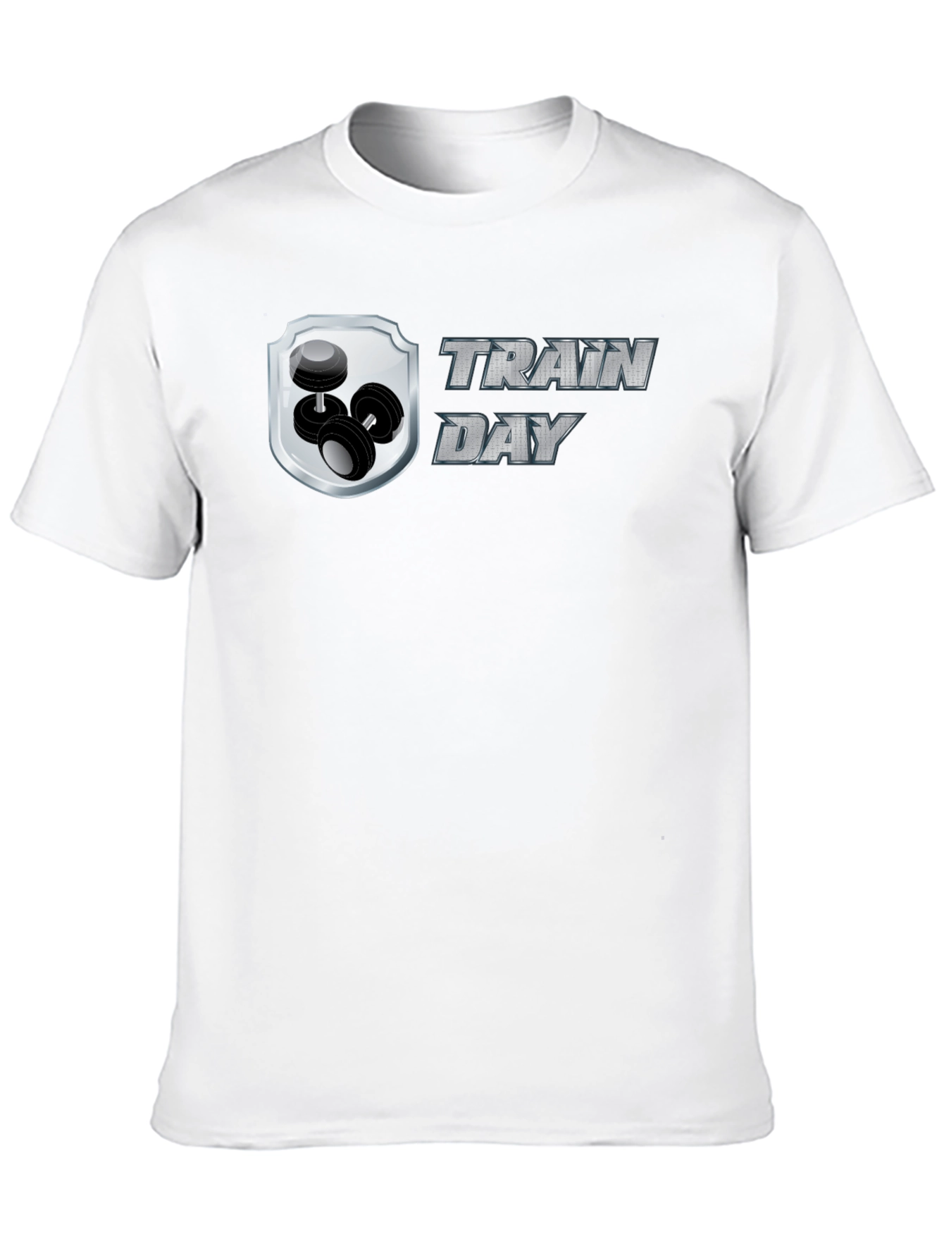 Train Day Black T-Shirt: Gym & Fitness Apparel