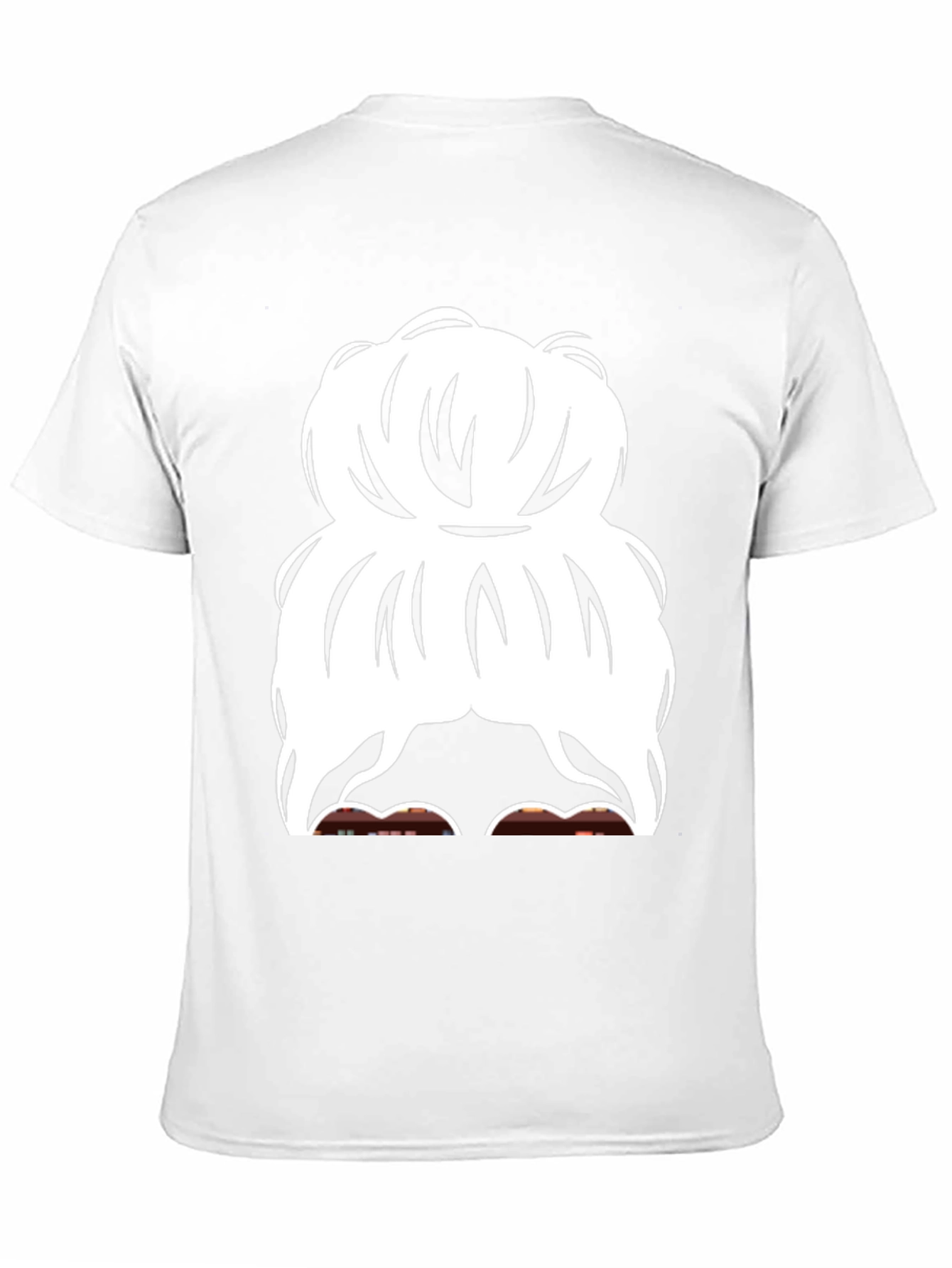 Messy Bun Graphic Tee - Casual Cotton T-Shirt