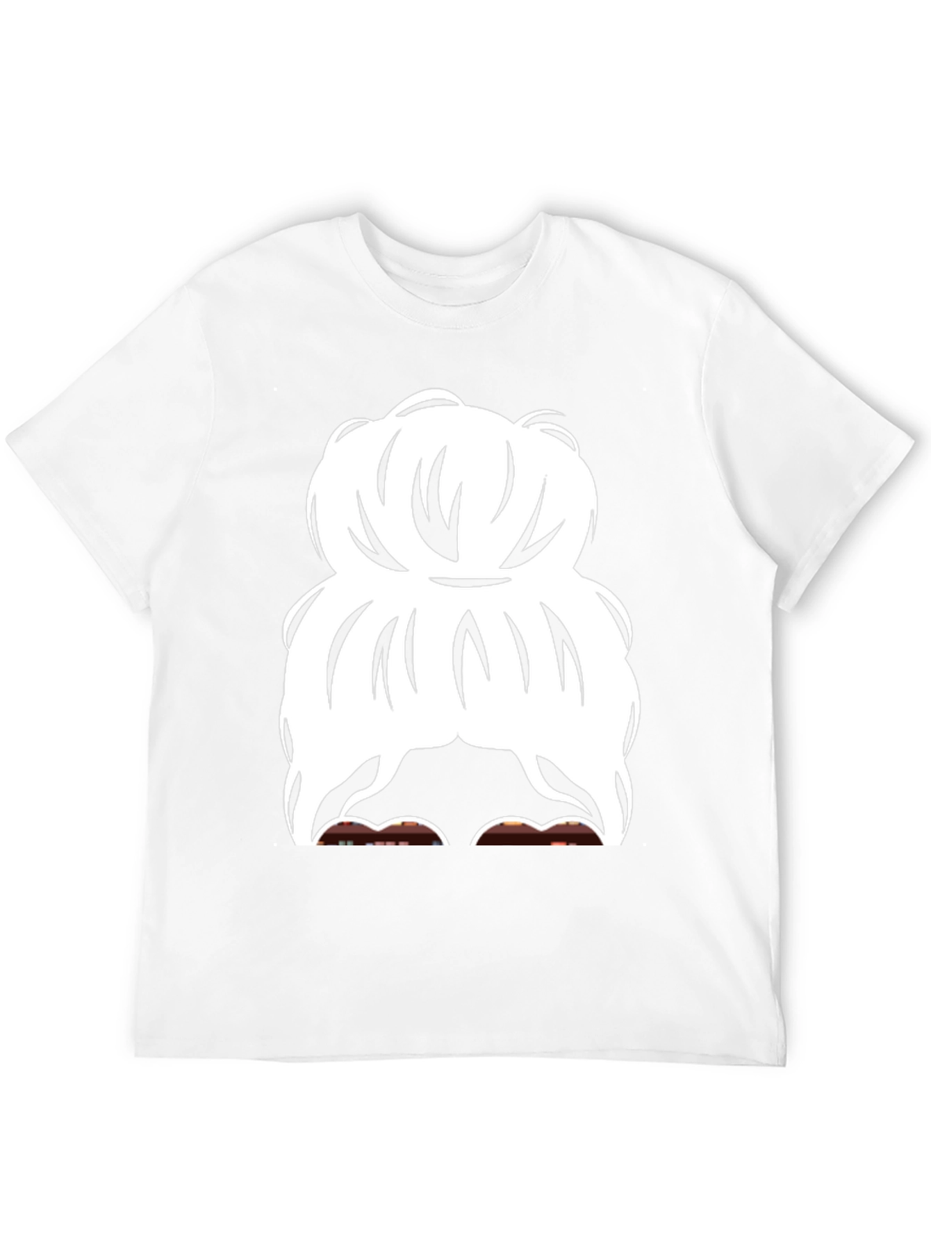 Messy Bun Graphic Tee - Casual Cotton T-Shirt