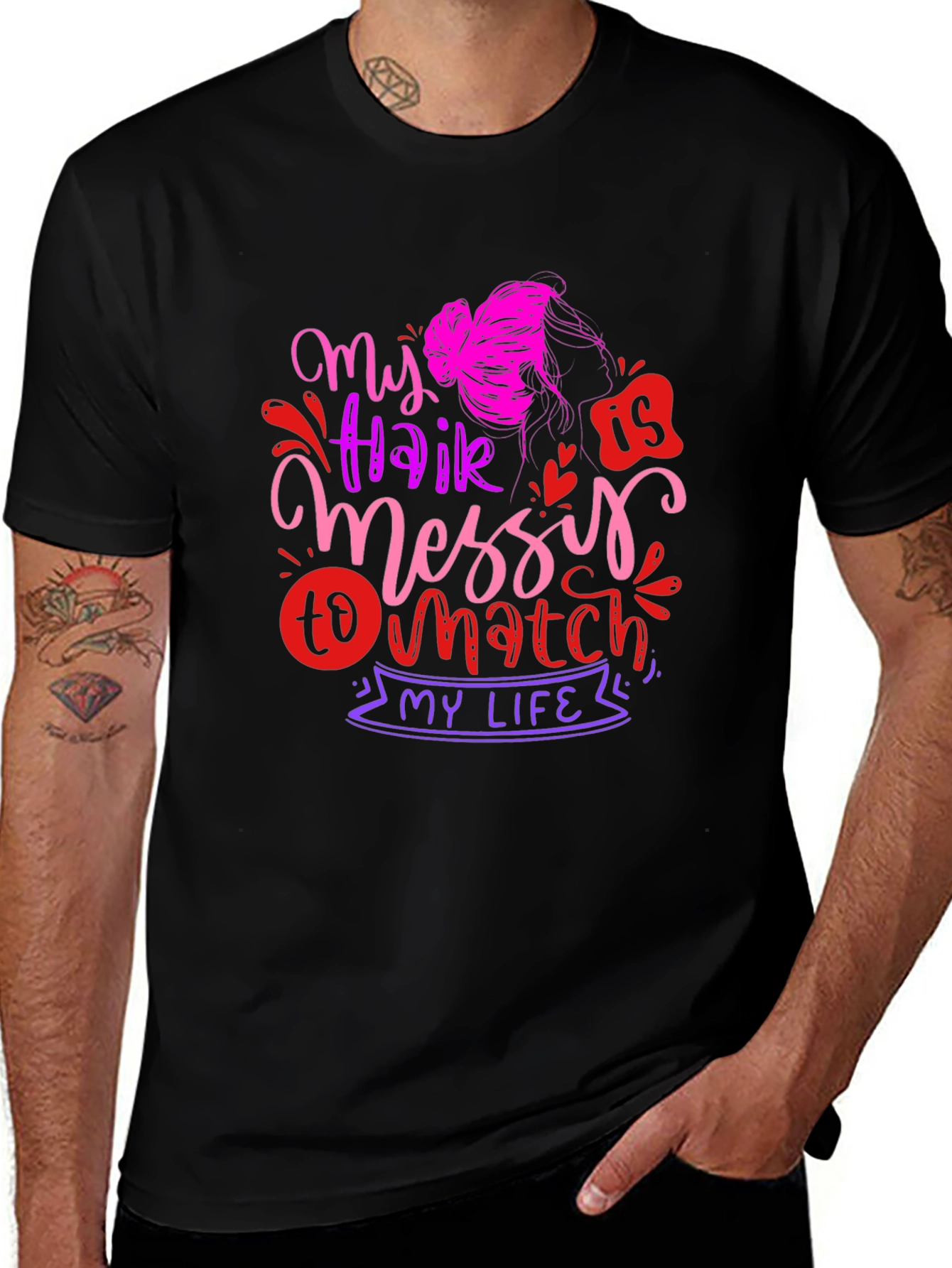My Hair is Messy T-Shirt - Funny Graphic Tee