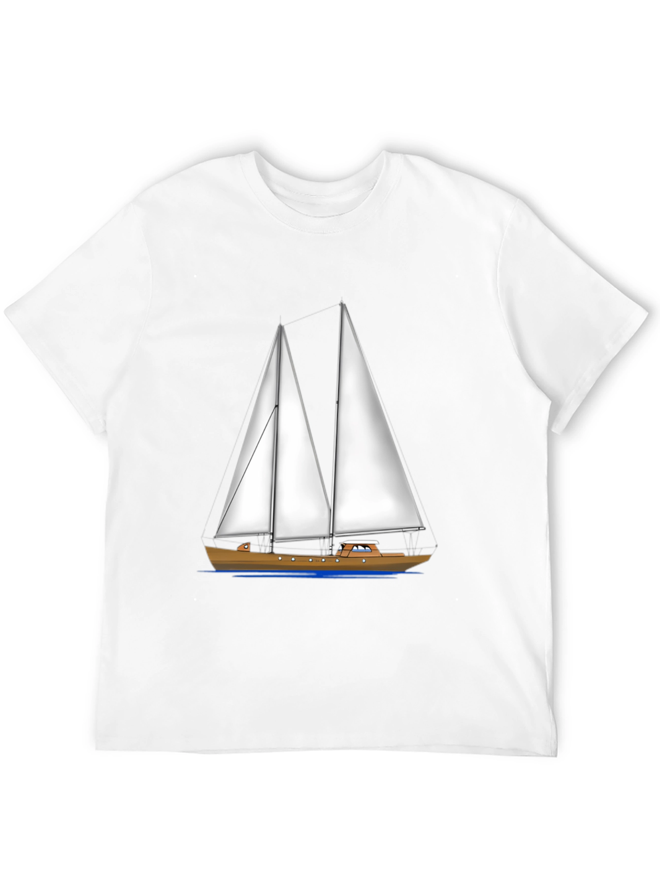 Sailing Boat Graphic Tee - Nautical Style Shirt