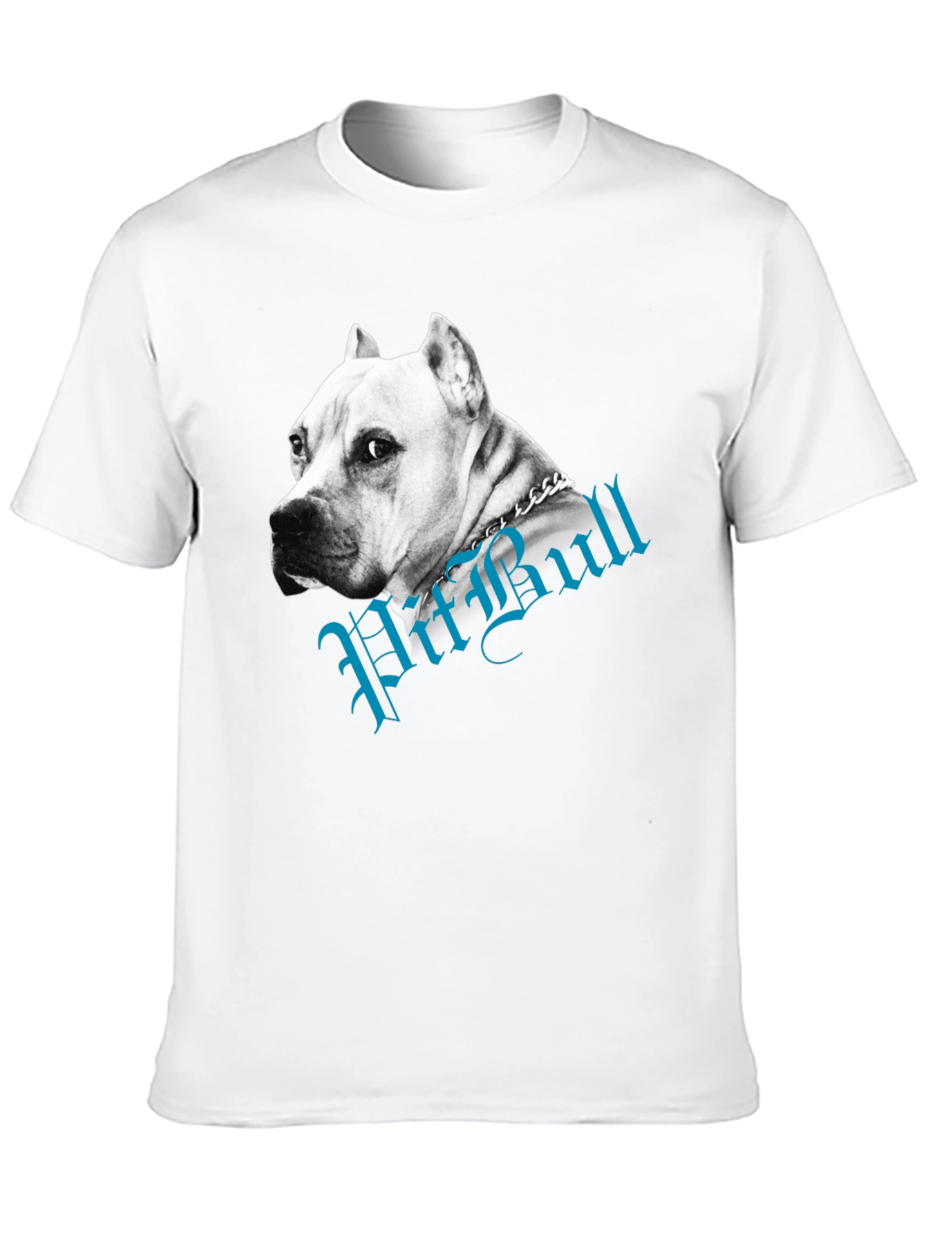 Pitbull Dog Graphic Tee - Black Cotton Blend