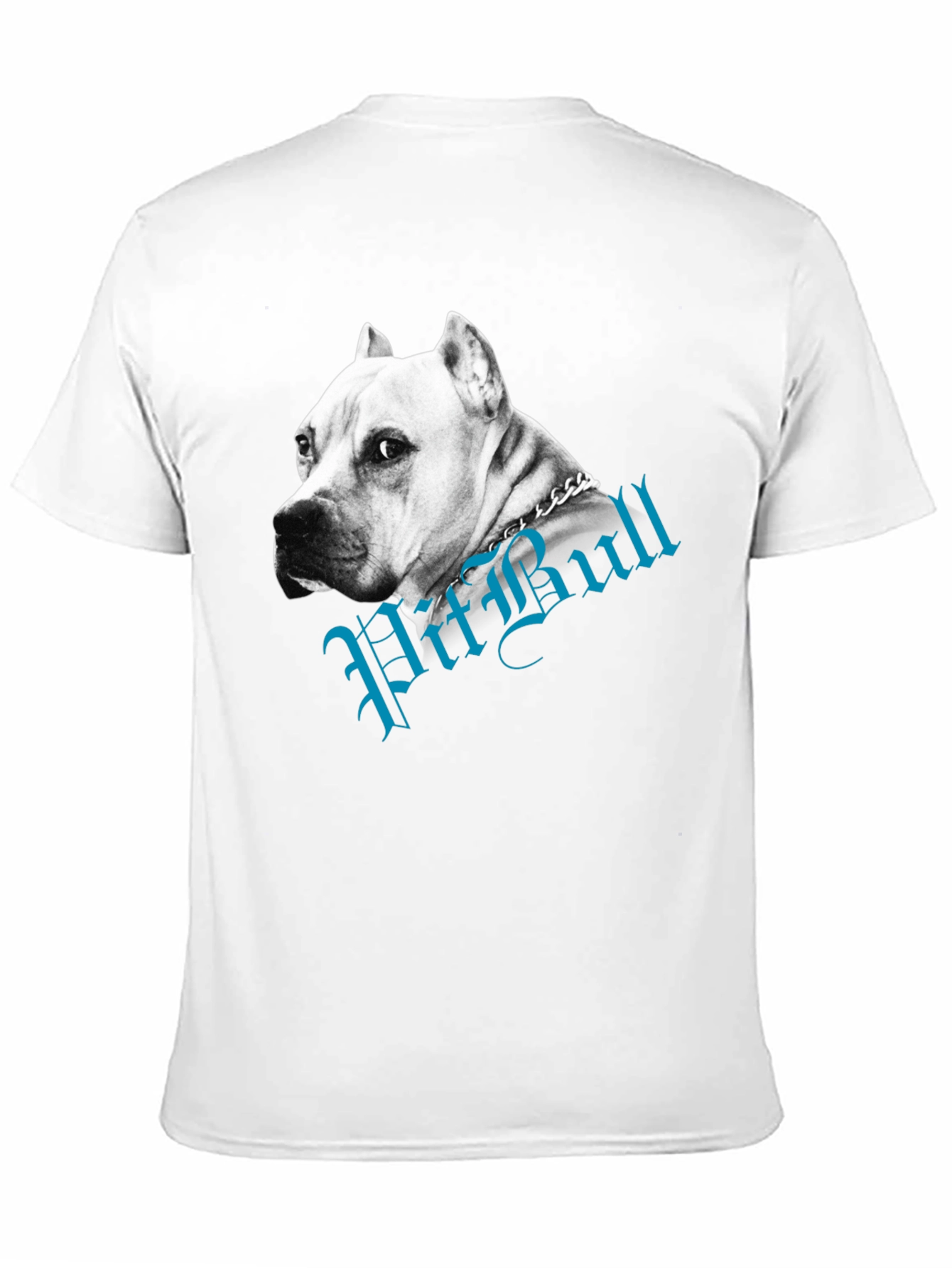 Pitbull Dog Graphic Tee - Black Cotton Blend