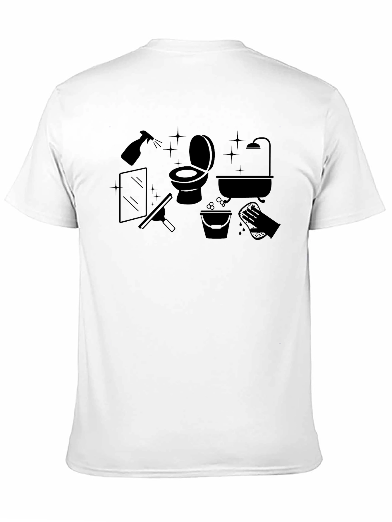 Cleaning Crew Black Graphic T-Shirt