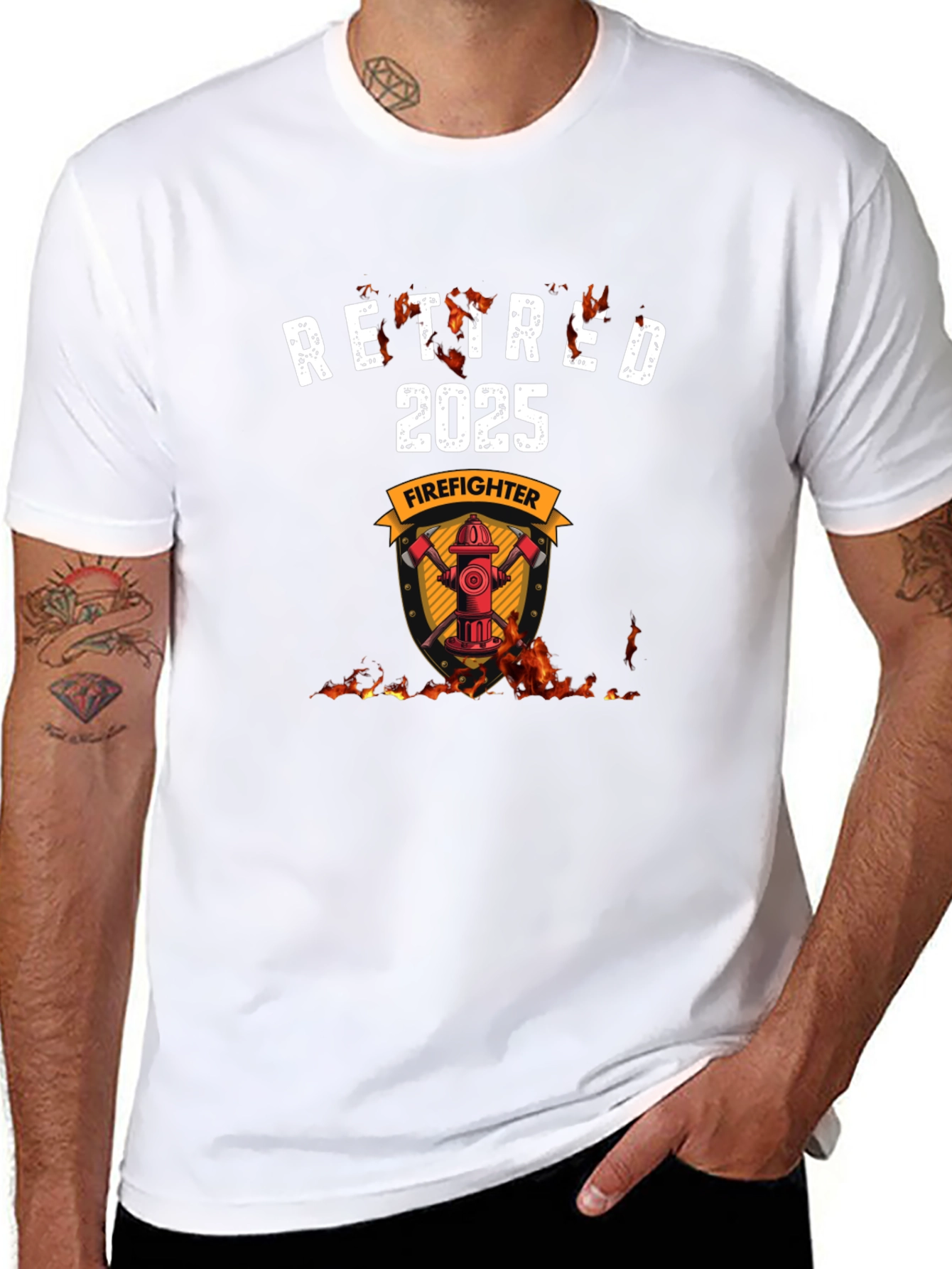 Retired Firefighter 2025 Graphic T-Shirt