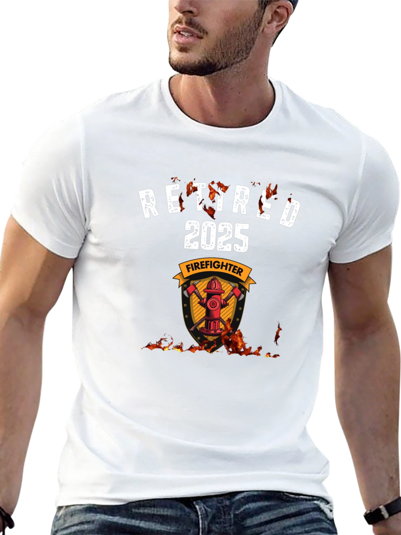 Retired Firefighter 2025 Graphic T-Shirt