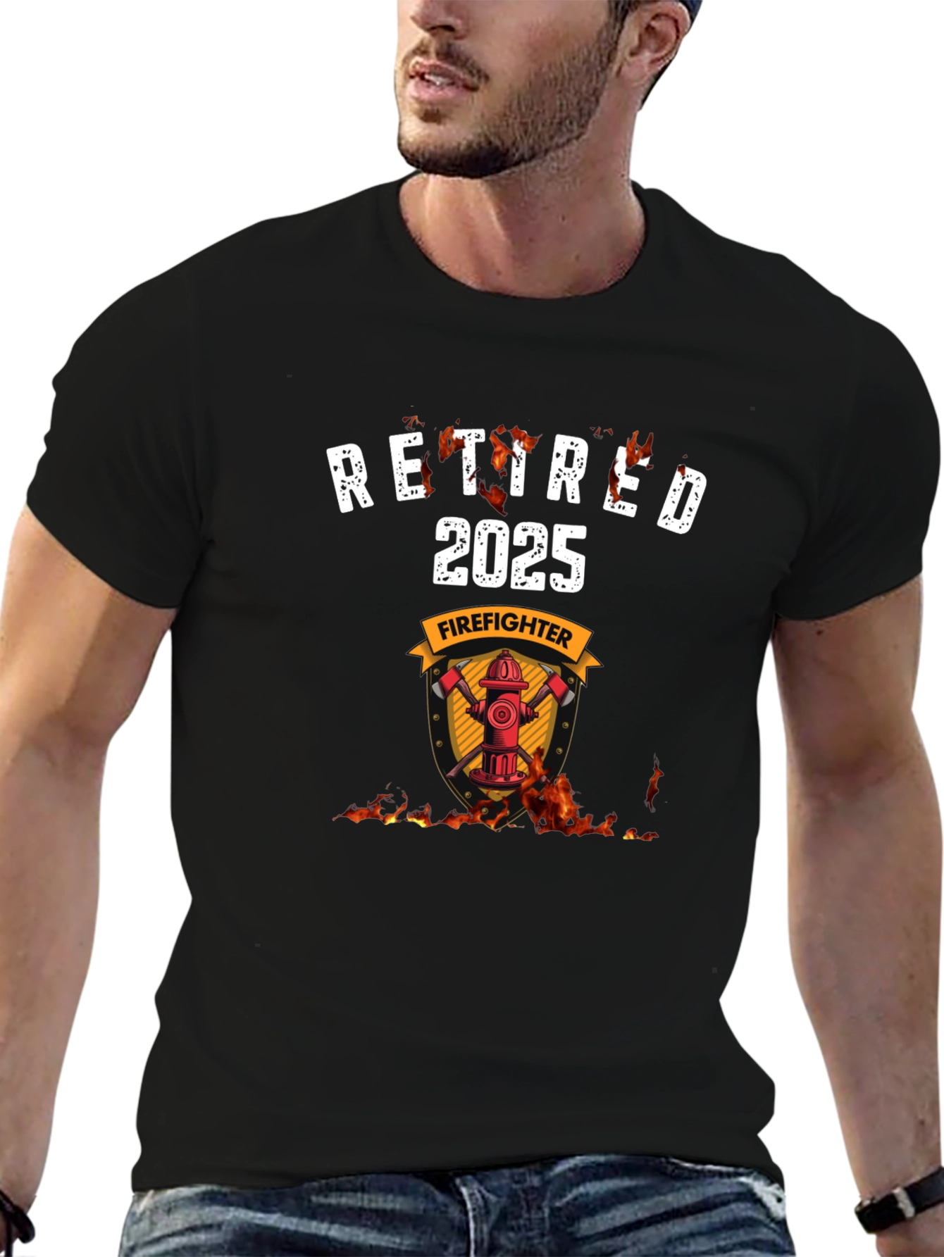 Retired Firefighter 2025 Graphic T-Shirt