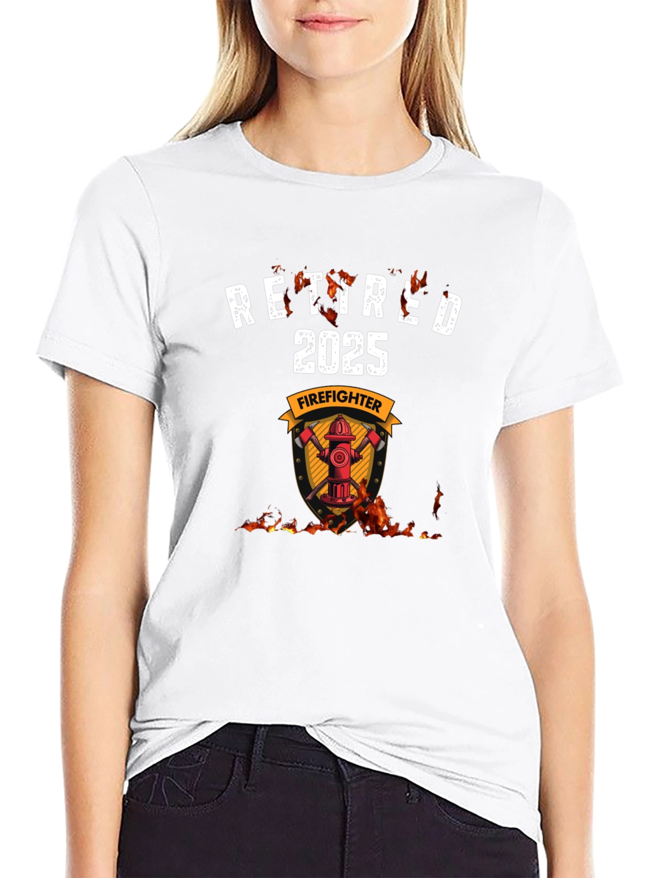 Retired Firefighter 2025 Graphic T-Shirt