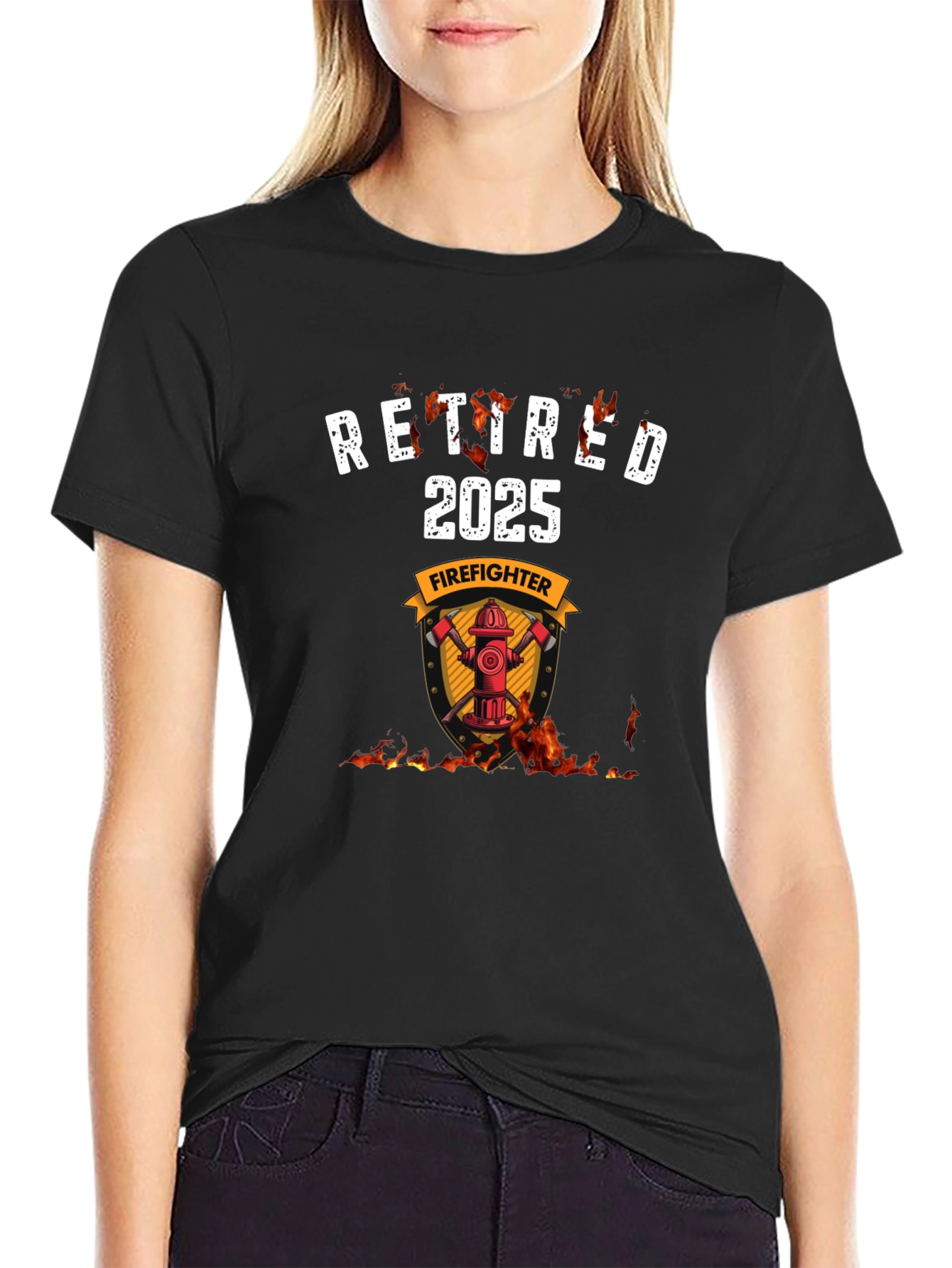 Retired Firefighter 2025 Graphic T-Shirt