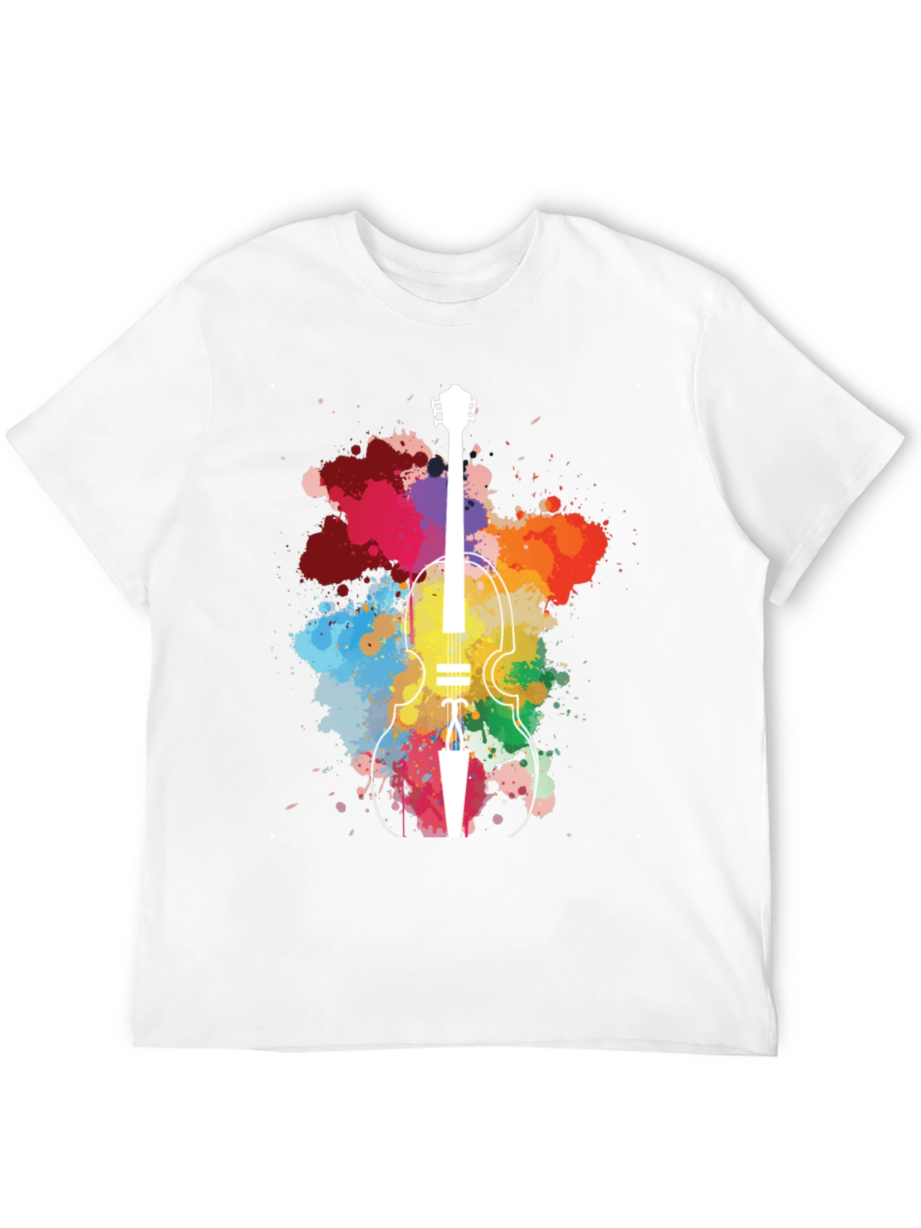 Colorful Violin Splatter T-Shirt