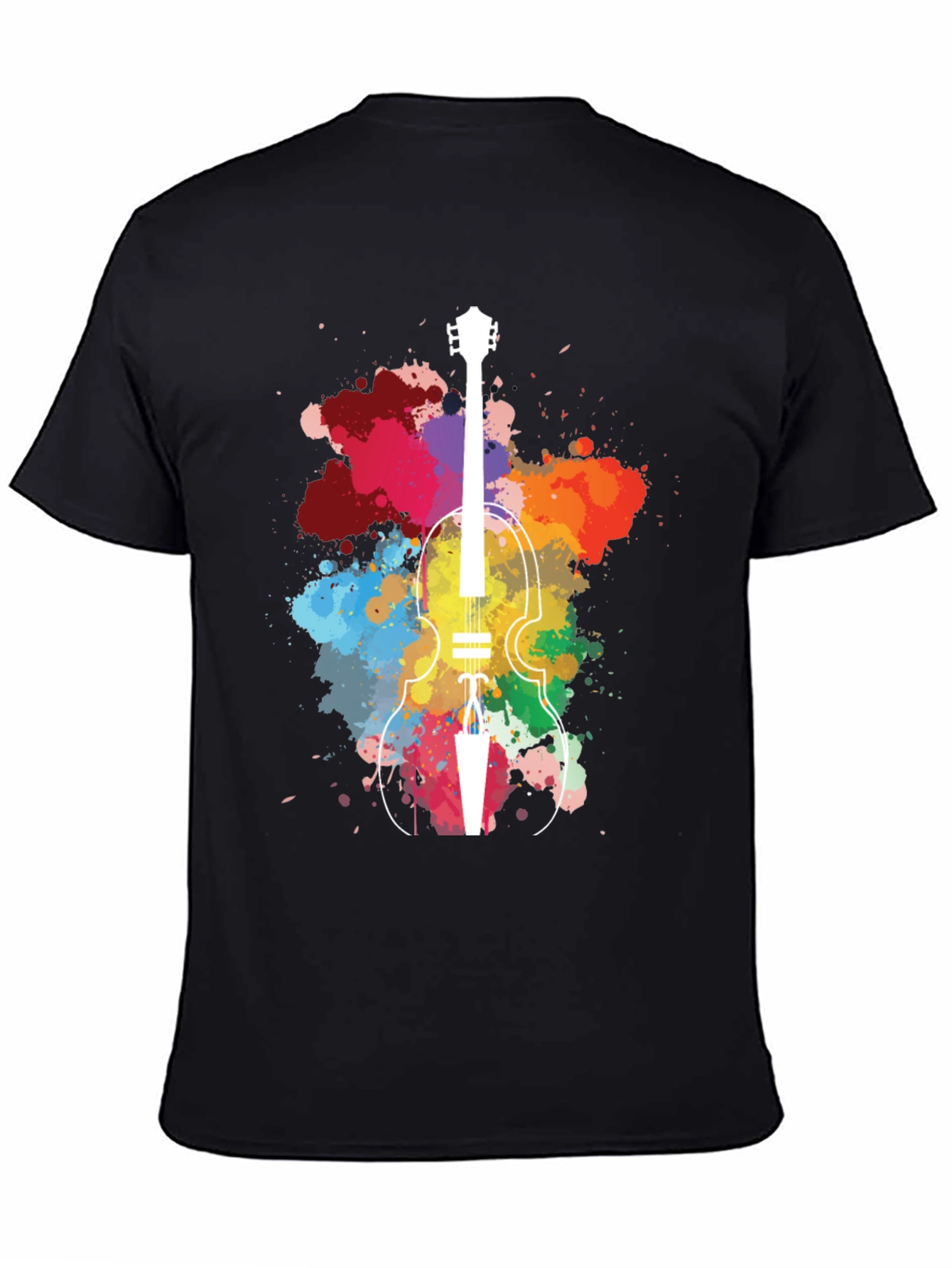 Colorful Violin Splatter T-Shirt