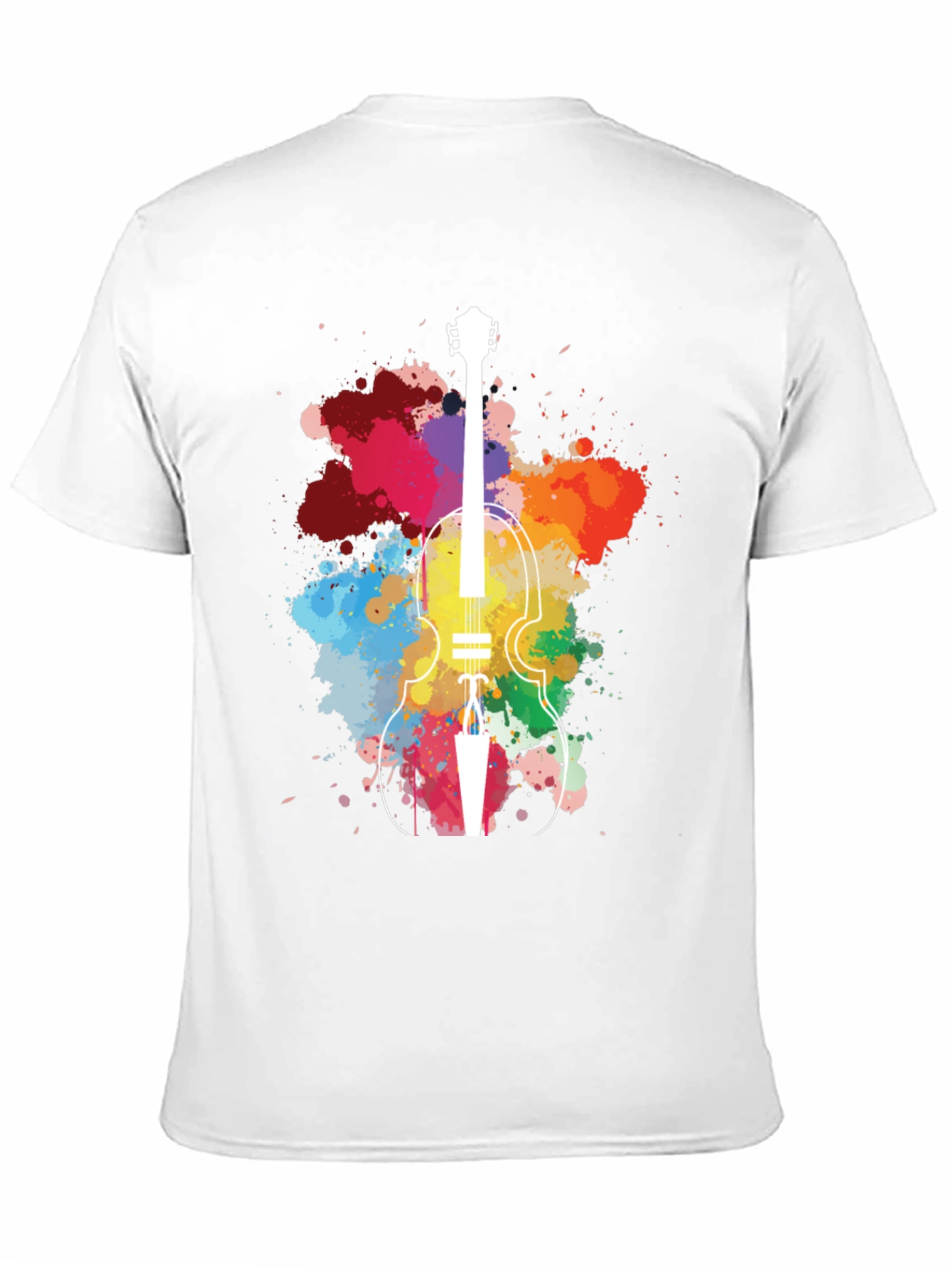Colorful Violin Splatter T-Shirt