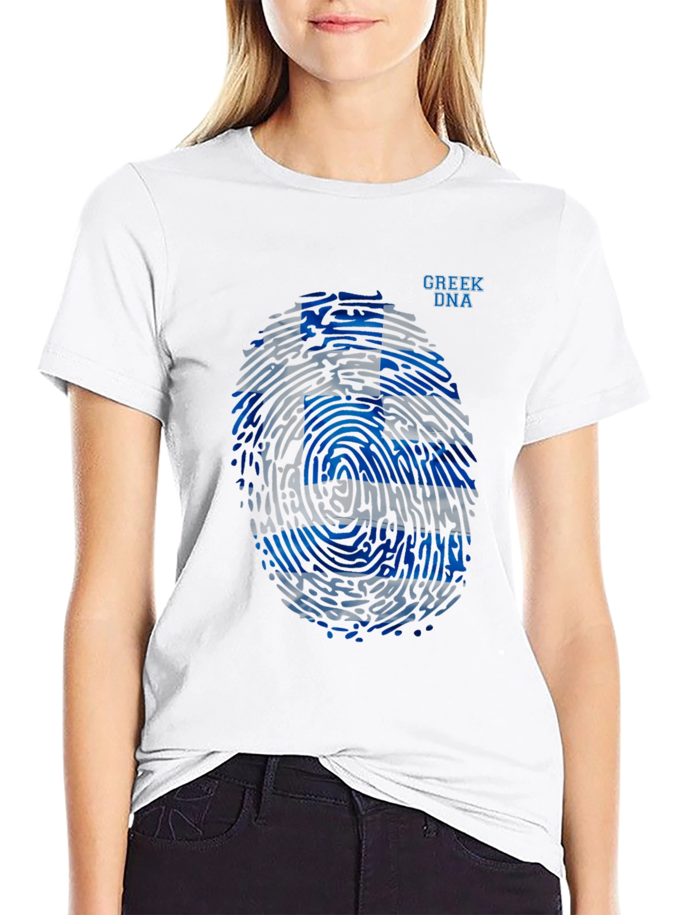 Greek DNA Fingerprint T-Shirt - Black