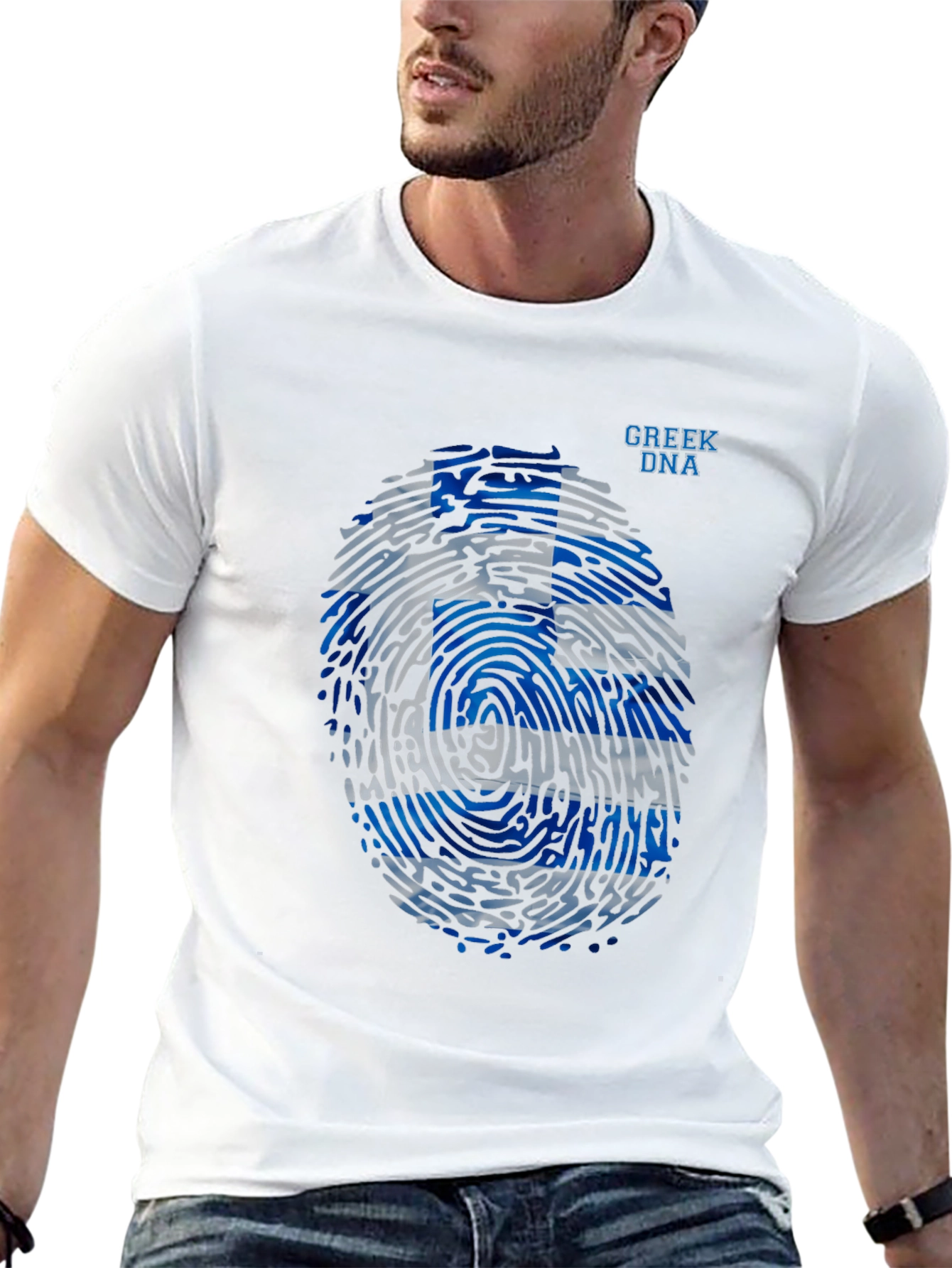 Greek DNA Fingerprint T-Shirt - Black
