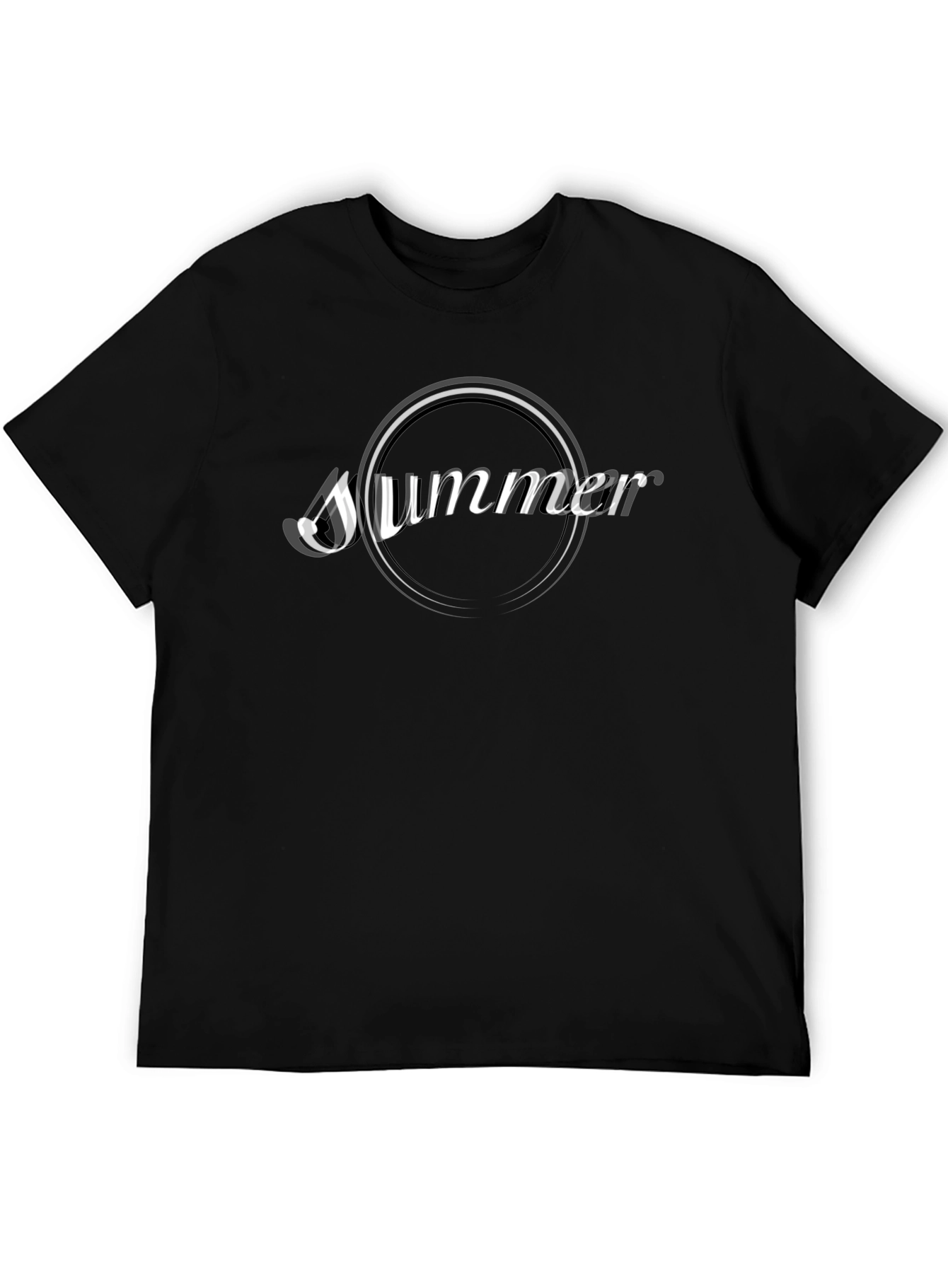 Summer Graphic Tee - Stylish Black T-Shirt