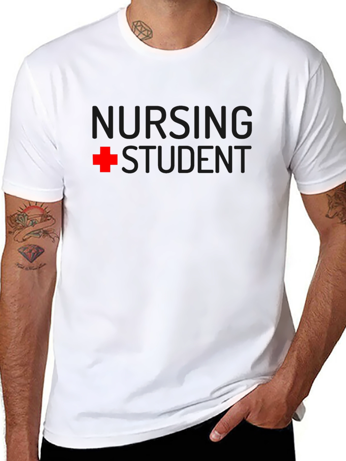 Nursing Student T-Shirt - Black Crew Neck Tee