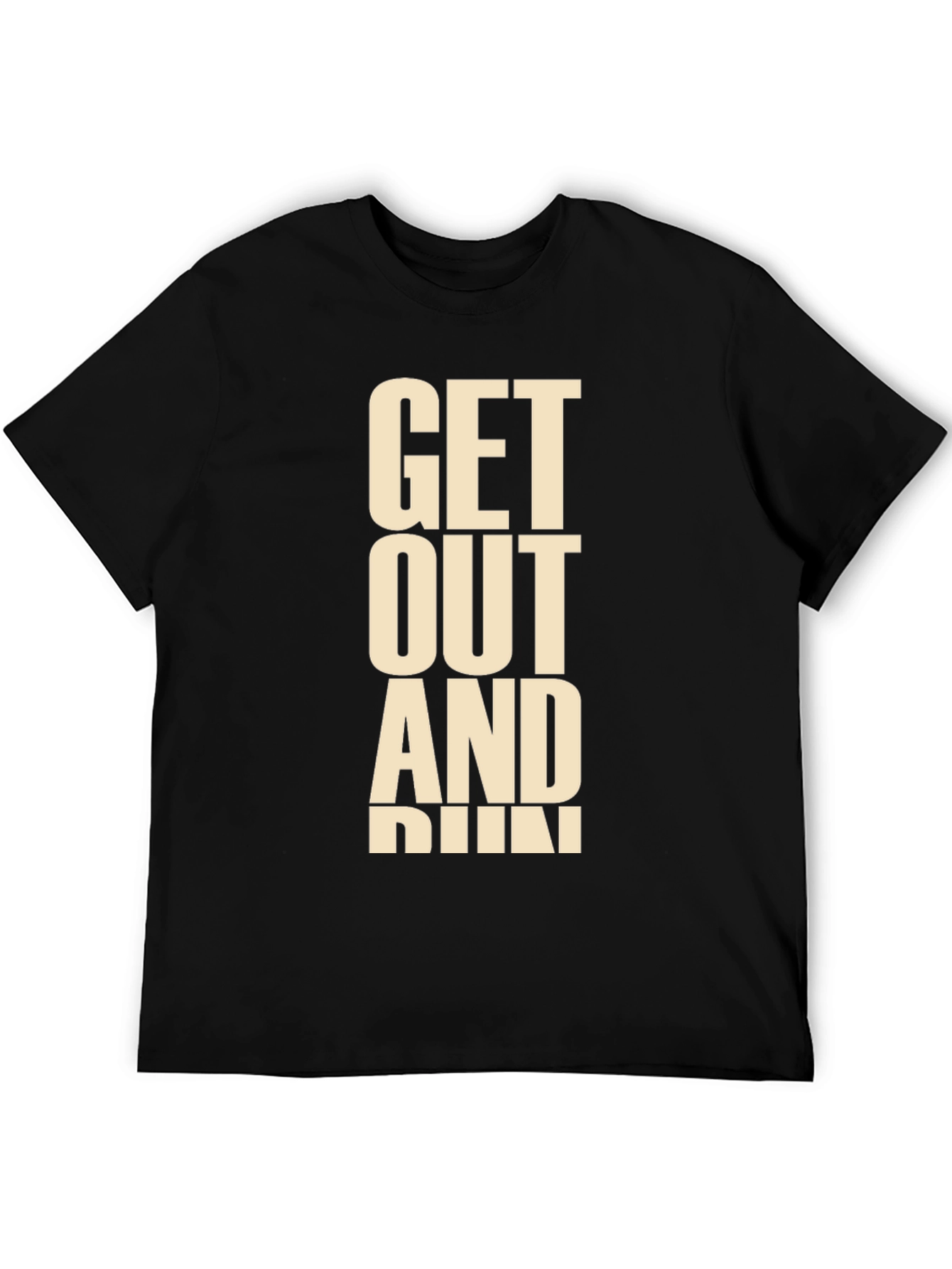 Get Out and Run Black Graphic Tee