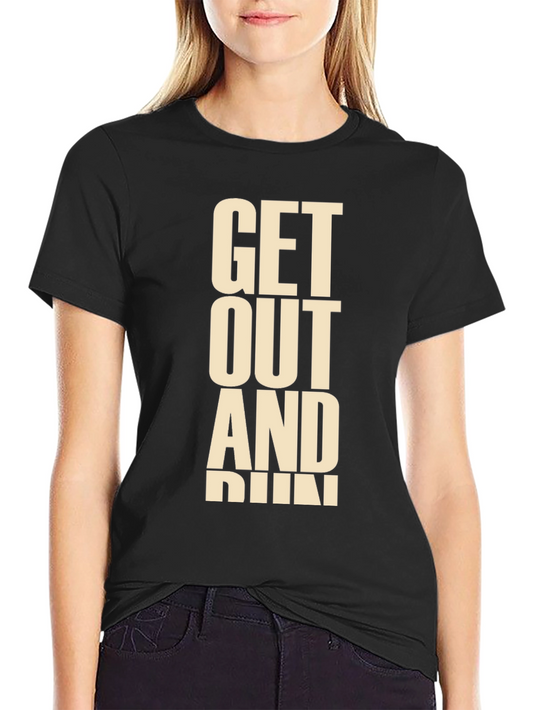 Get Out and Run Black Graphic Tee