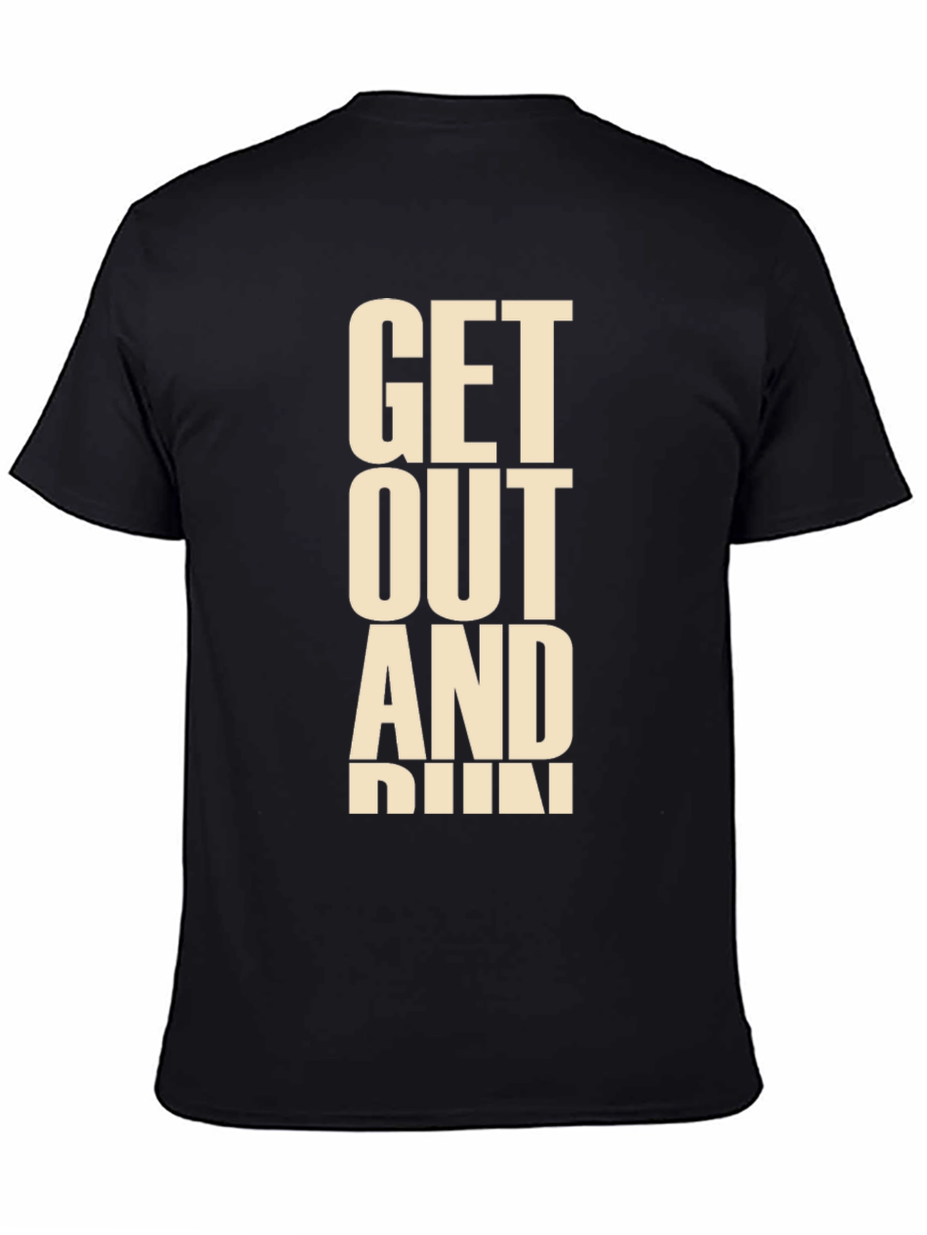 Get Out and Run Black Graphic Tee