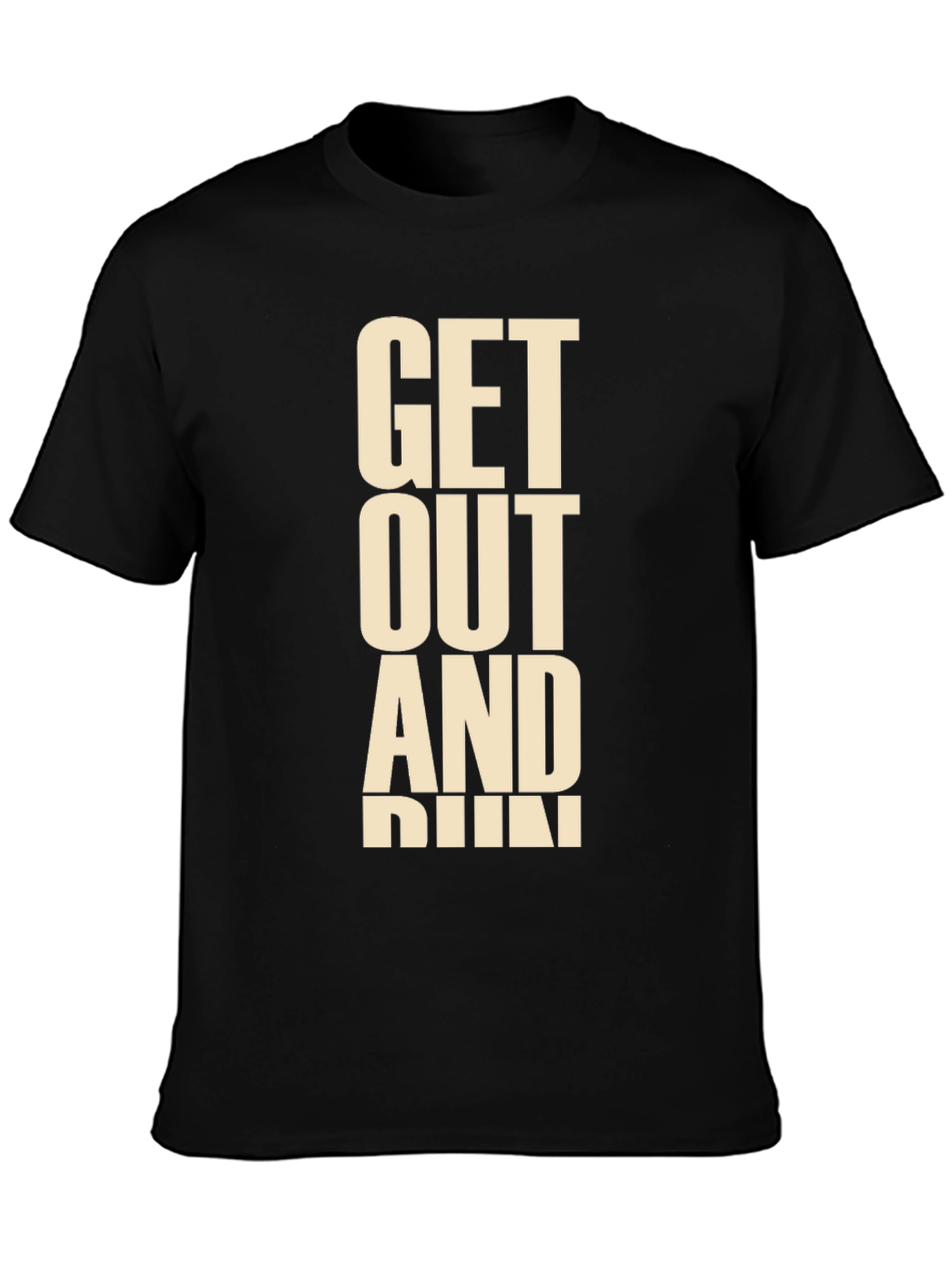 Get Out and Run Black Graphic Tee