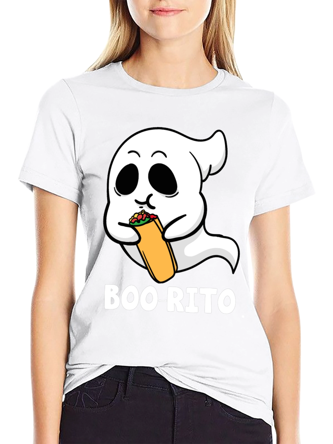 Boo-rito Ghost T-Shirt - Halloween Foodie Fun