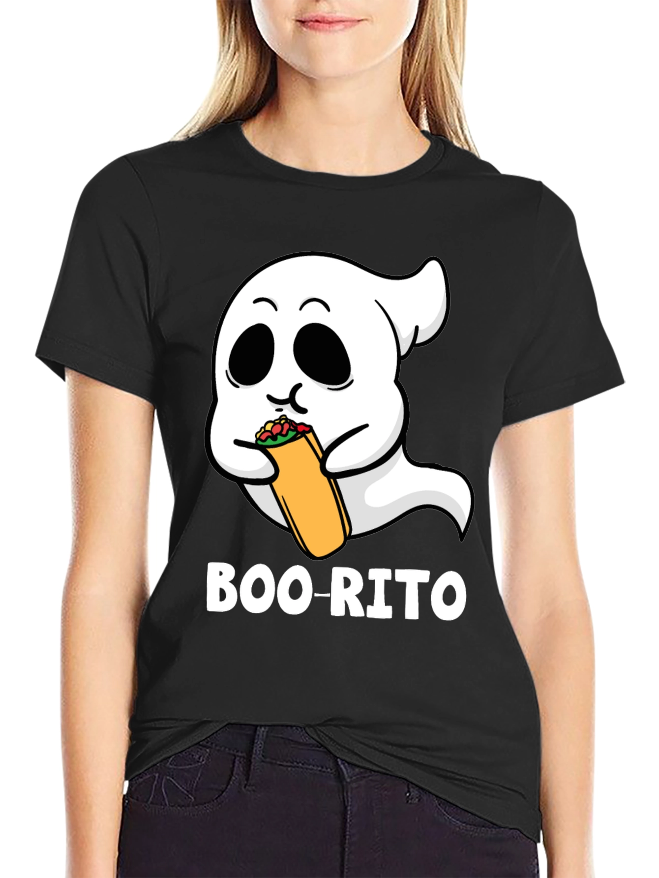 Boo-rito Ghost T-Shirt - Halloween Foodie Fun