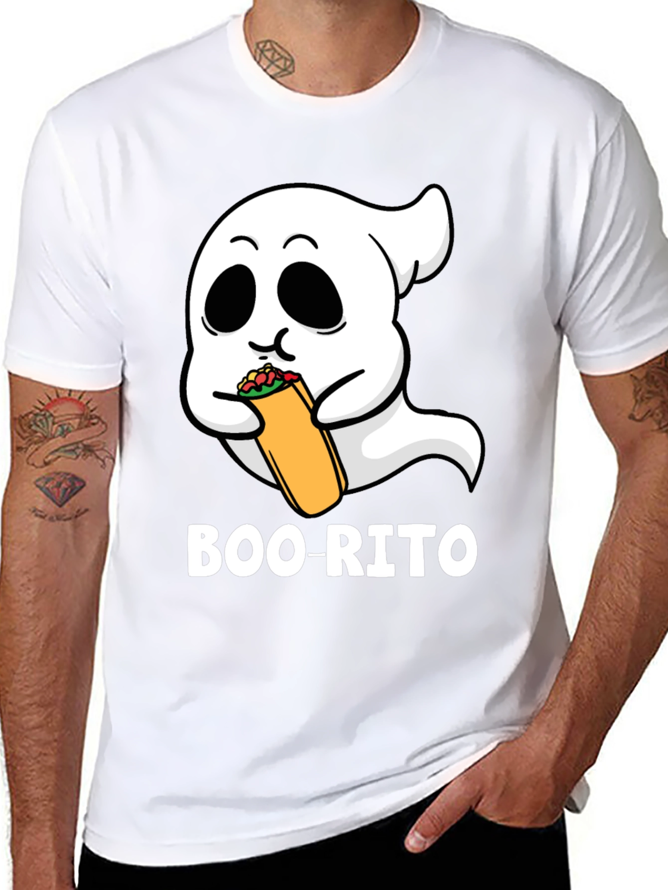 Boo-rito Ghost T-Shirt - Halloween Foodie Fun