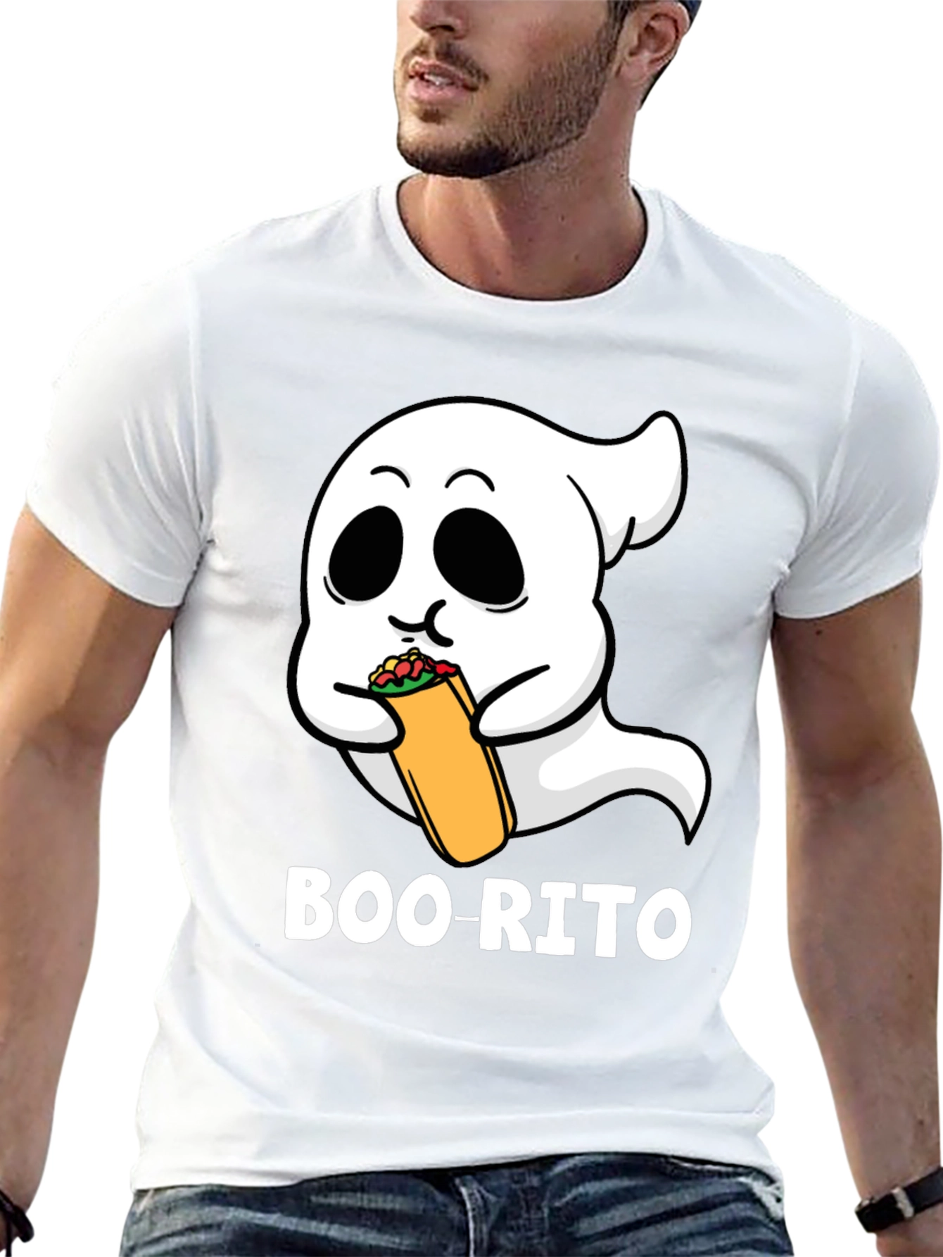 Boo-rito Ghost T-Shirt - Halloween Foodie Fun