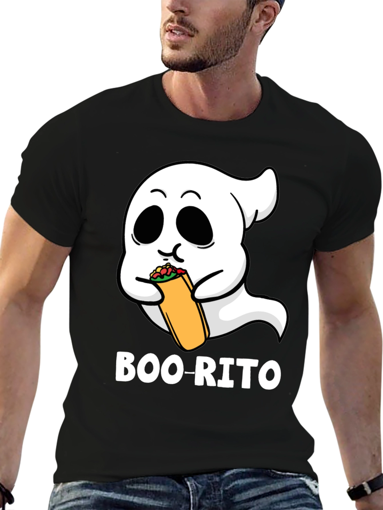 Boo-rito Ghost T-Shirt - Halloween Foodie Fun