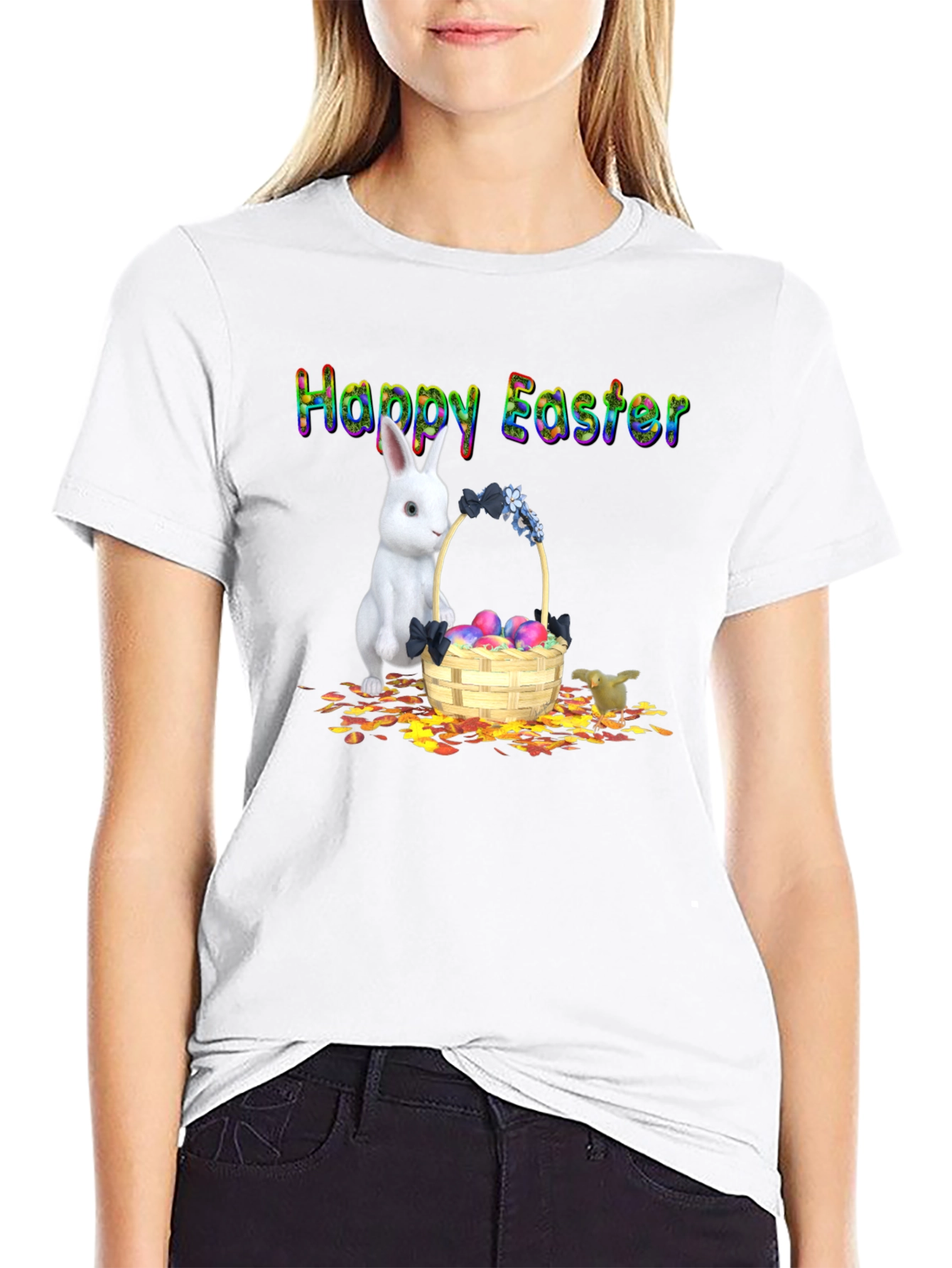 Happy Easter Bunny Basket T-Shirt