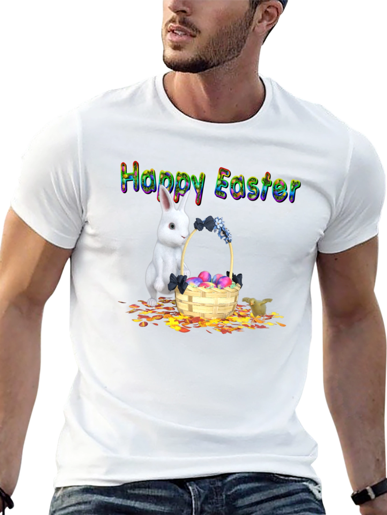 Happy Easter Bunny Basket T-Shirt