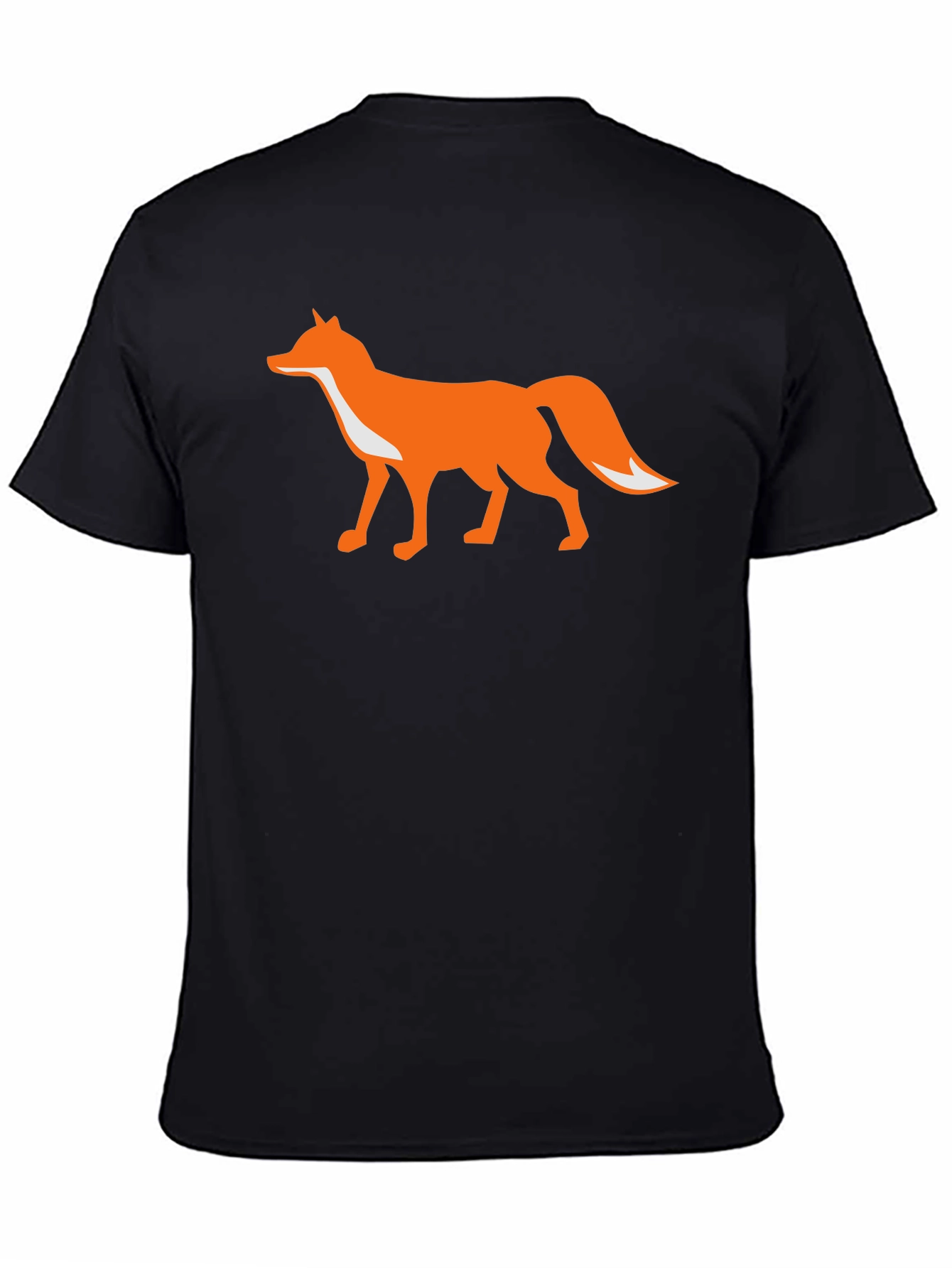 Fox Graphic T-Shirt - Black Cotton Blend