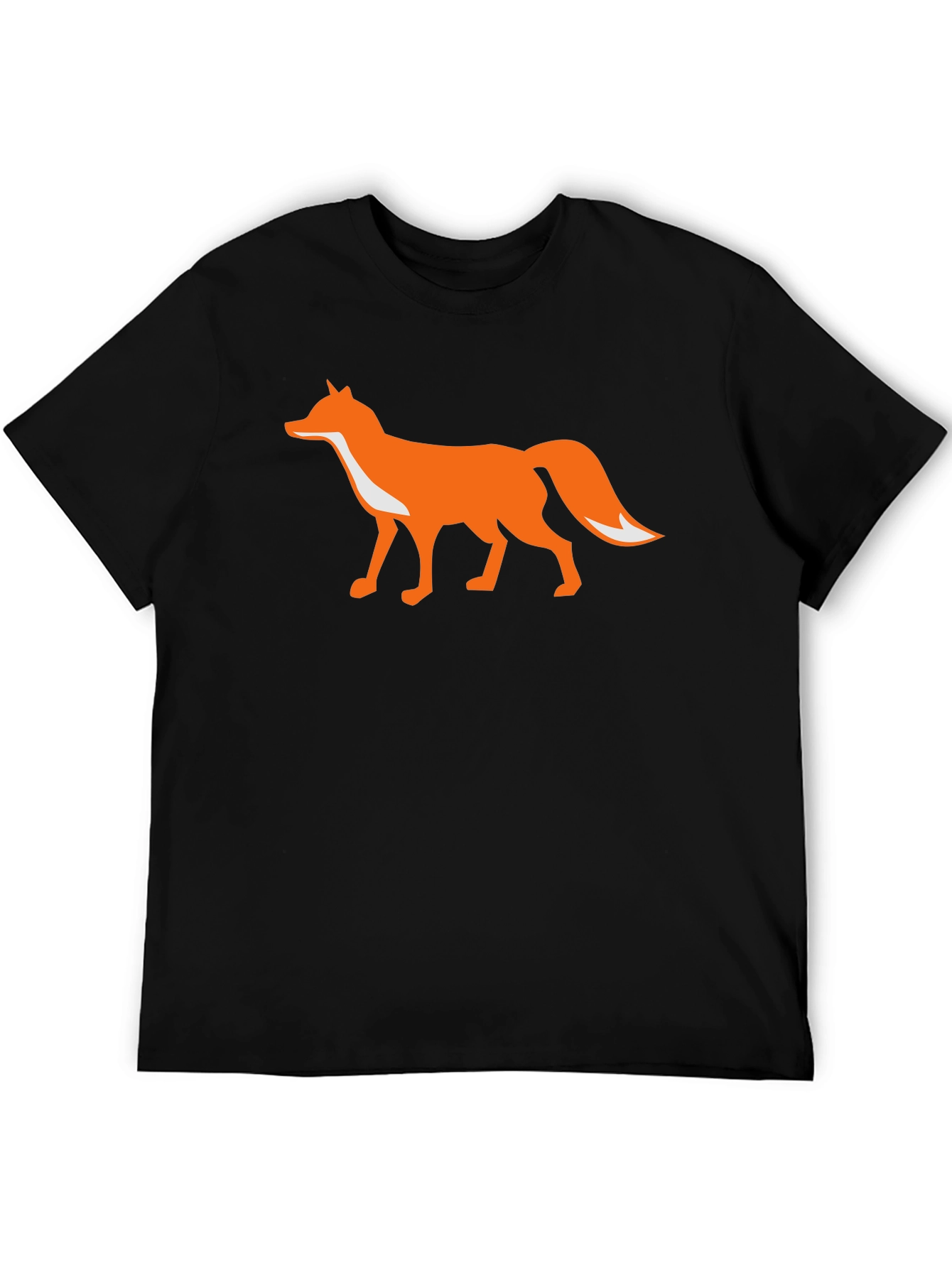 Fox Graphic T-Shirt - Black Cotton Blend