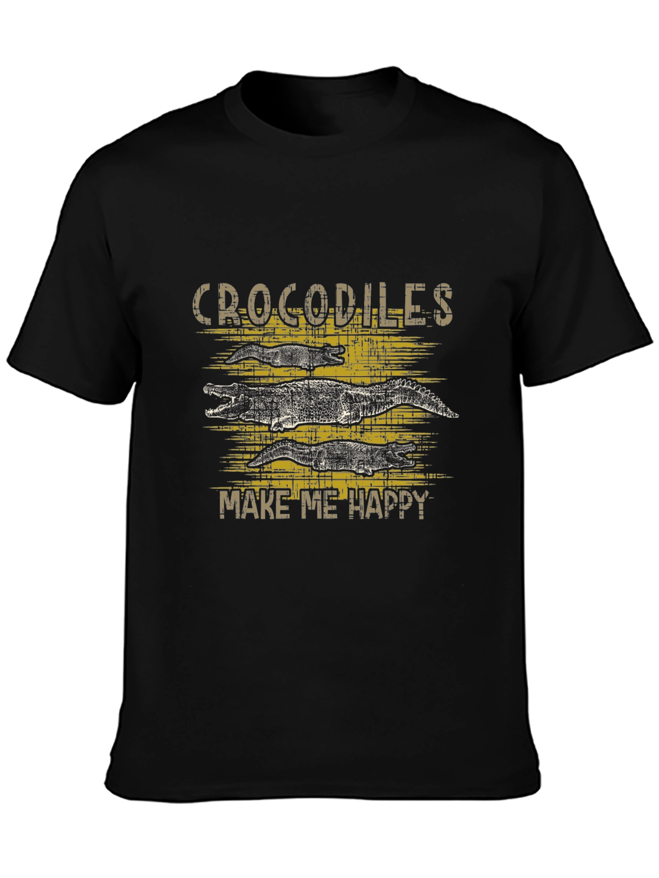 Crocodiles Make Me Happy Graphic T-Shirt