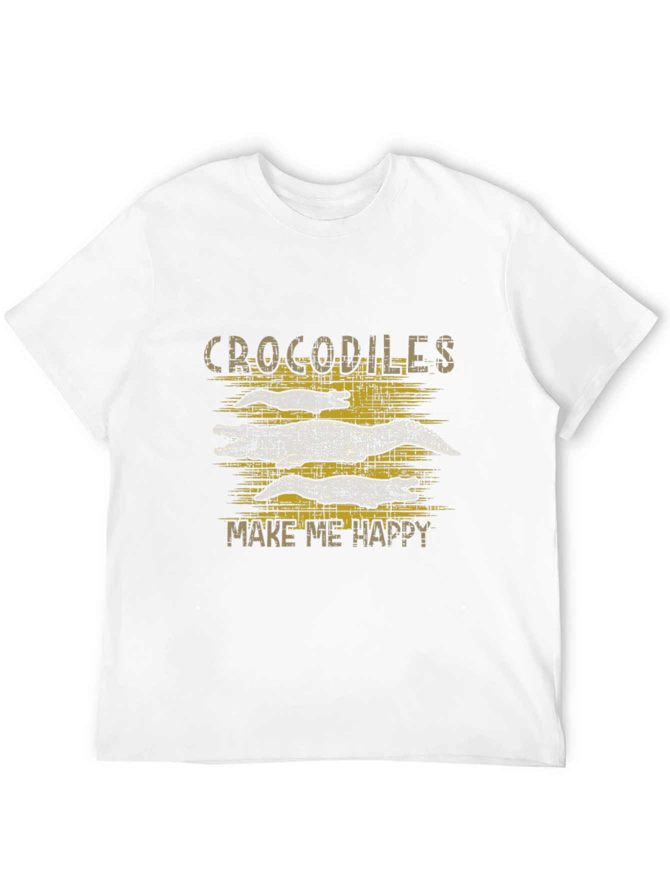Crocodiles Make Me Happy Graphic T-Shirt