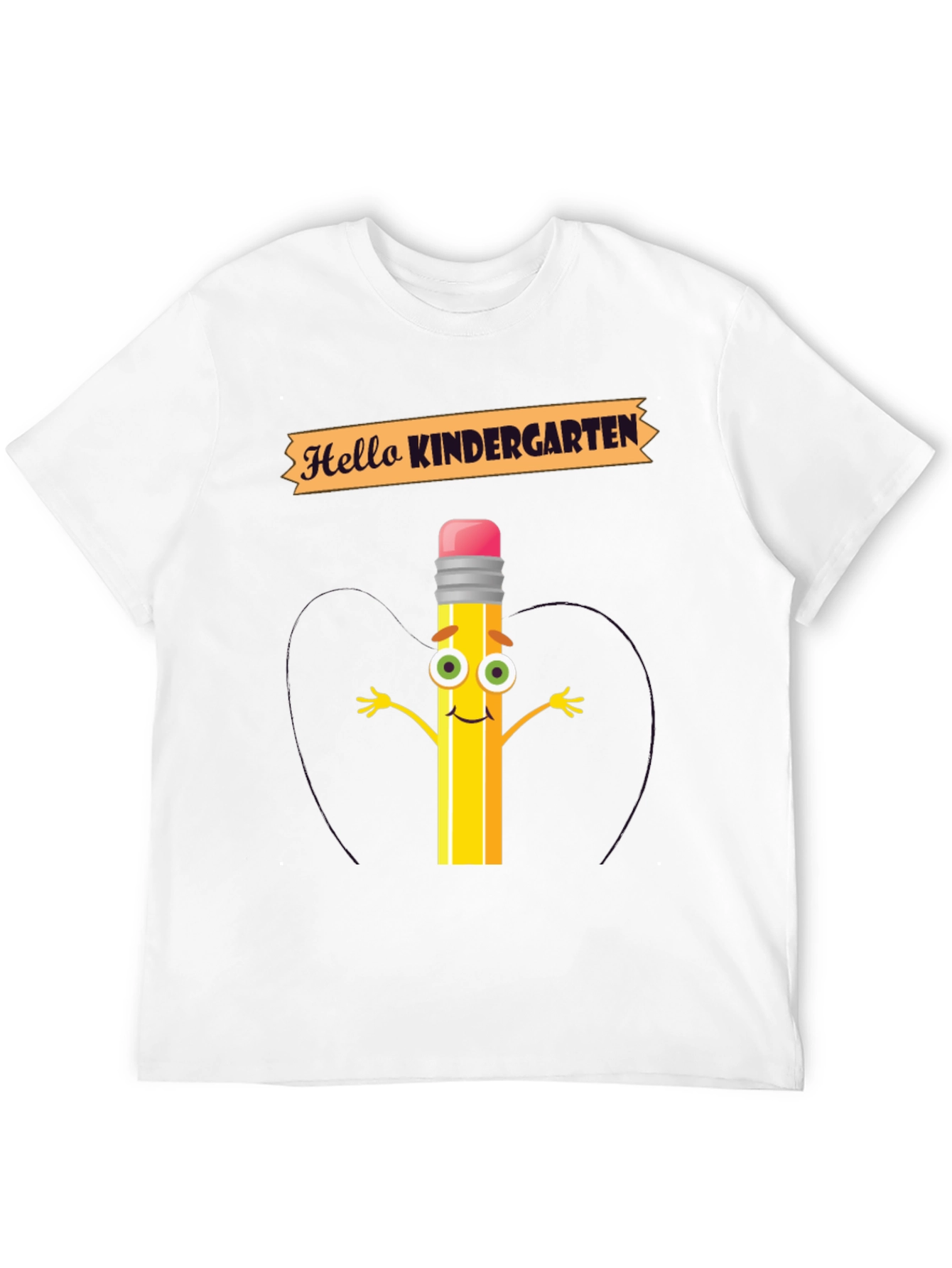 Hello Kindergarten T-Shirt - Back to School Pencil Tee
