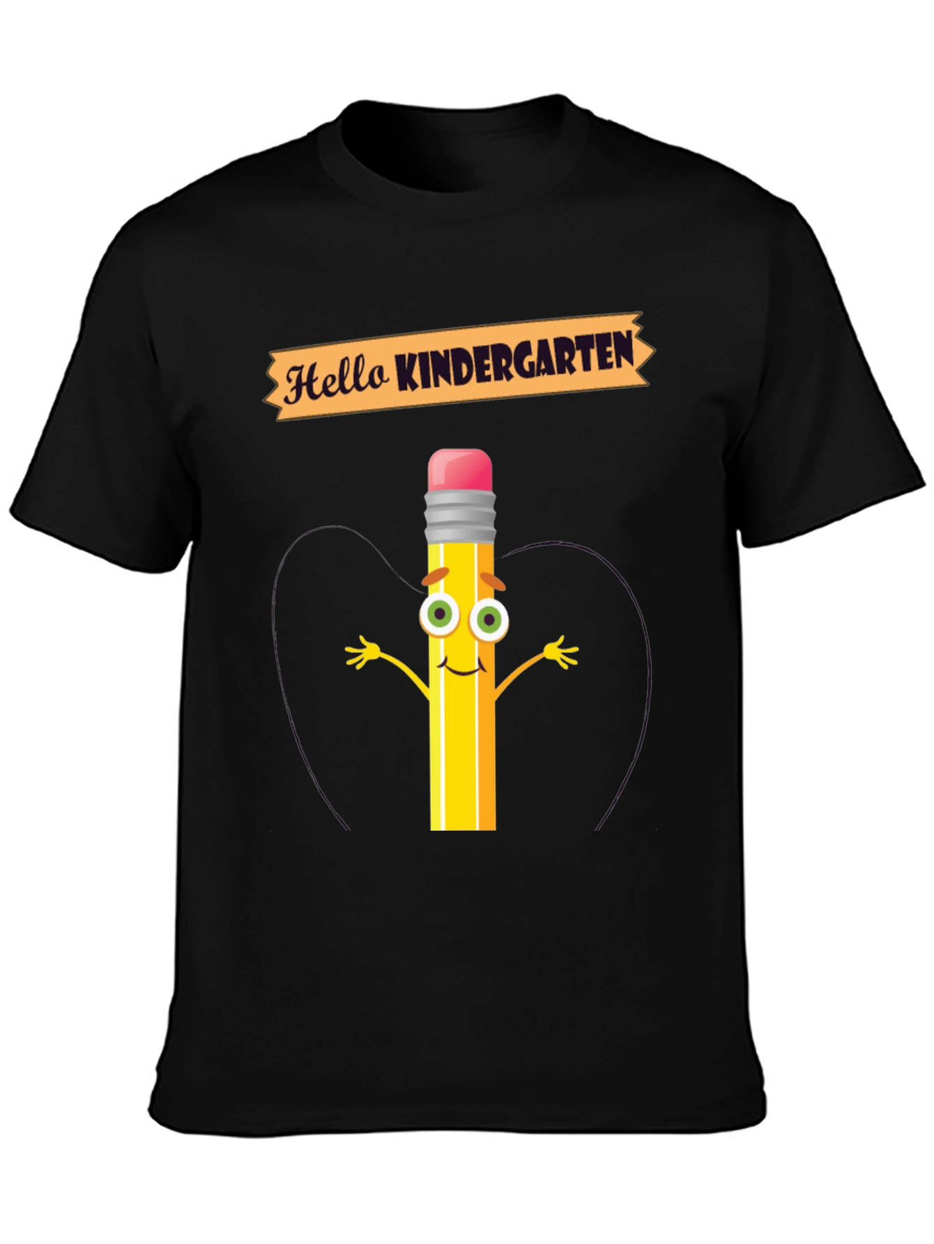 Hello Kindergarten T-Shirt - Back to School Pencil Tee
