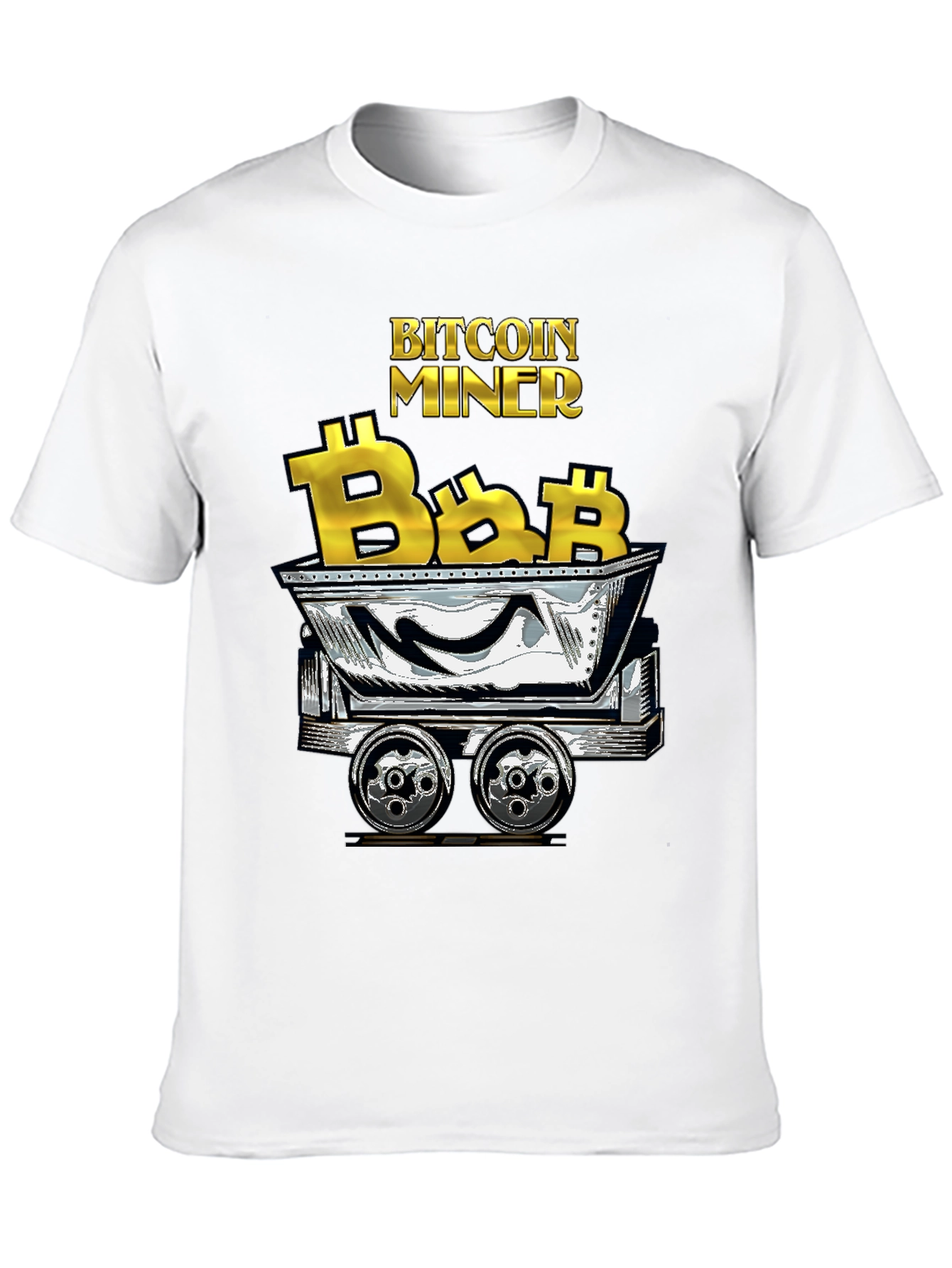 Bitcoin Miner T-Shirt - Crypto Cart Design