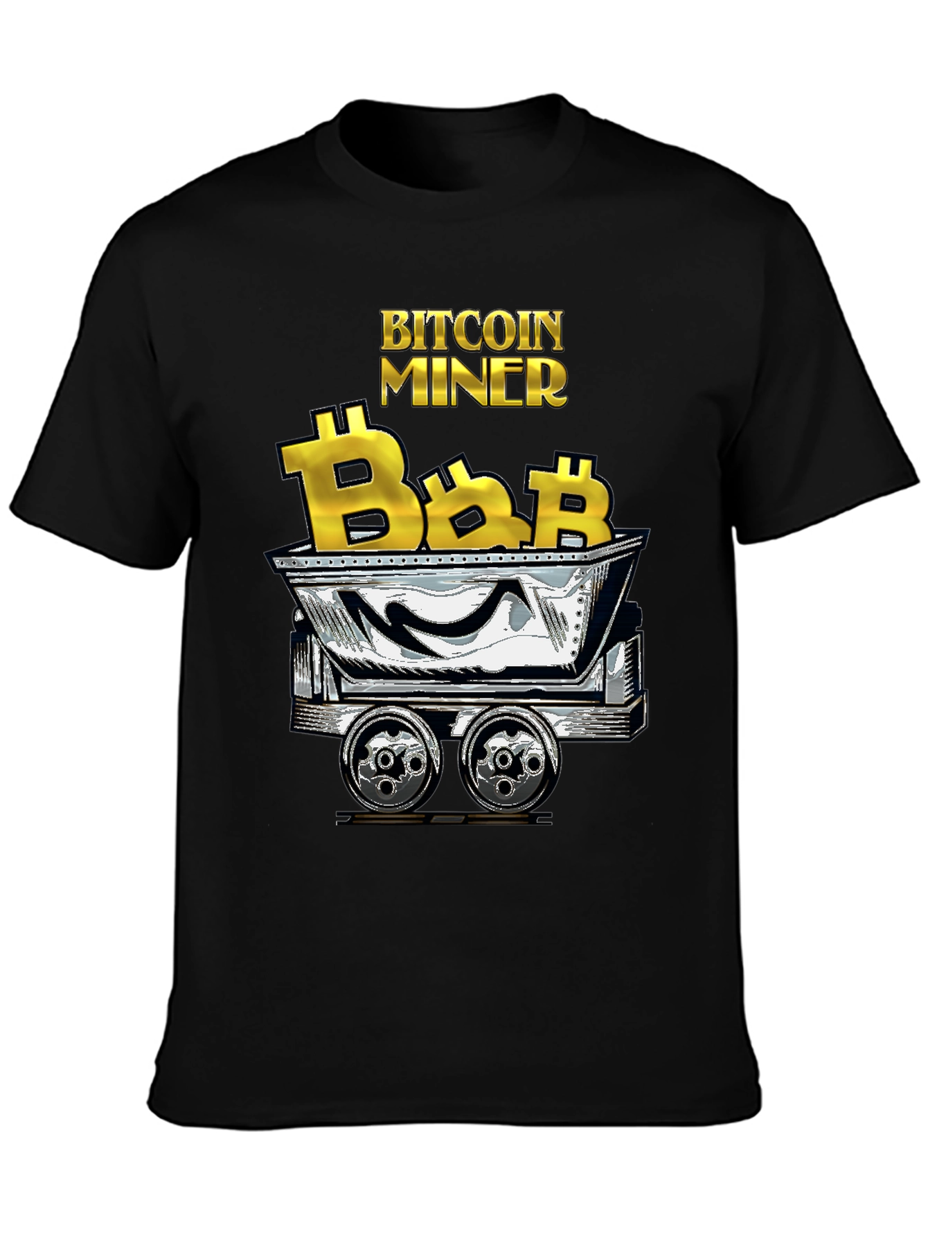 Bitcoin Miner T-Shirt - Crypto Cart Design