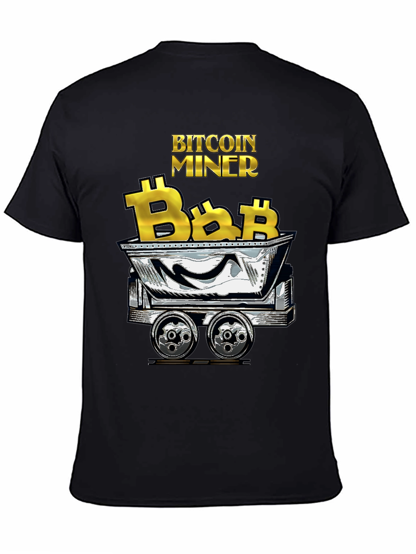 Bitcoin Miner T-Shirt - Crypto Cart Design