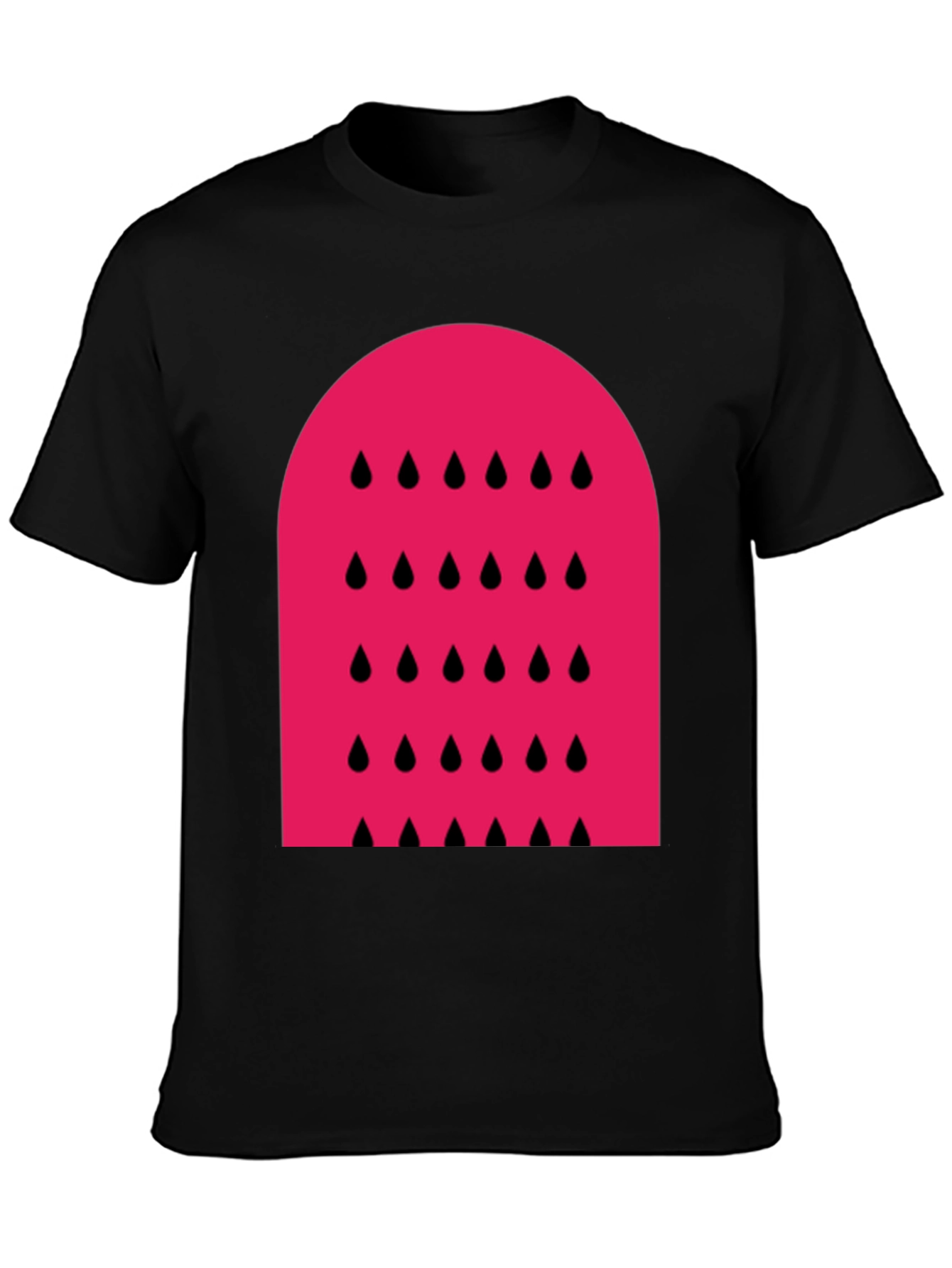 Modern Watermelon Graphic Tee - Black