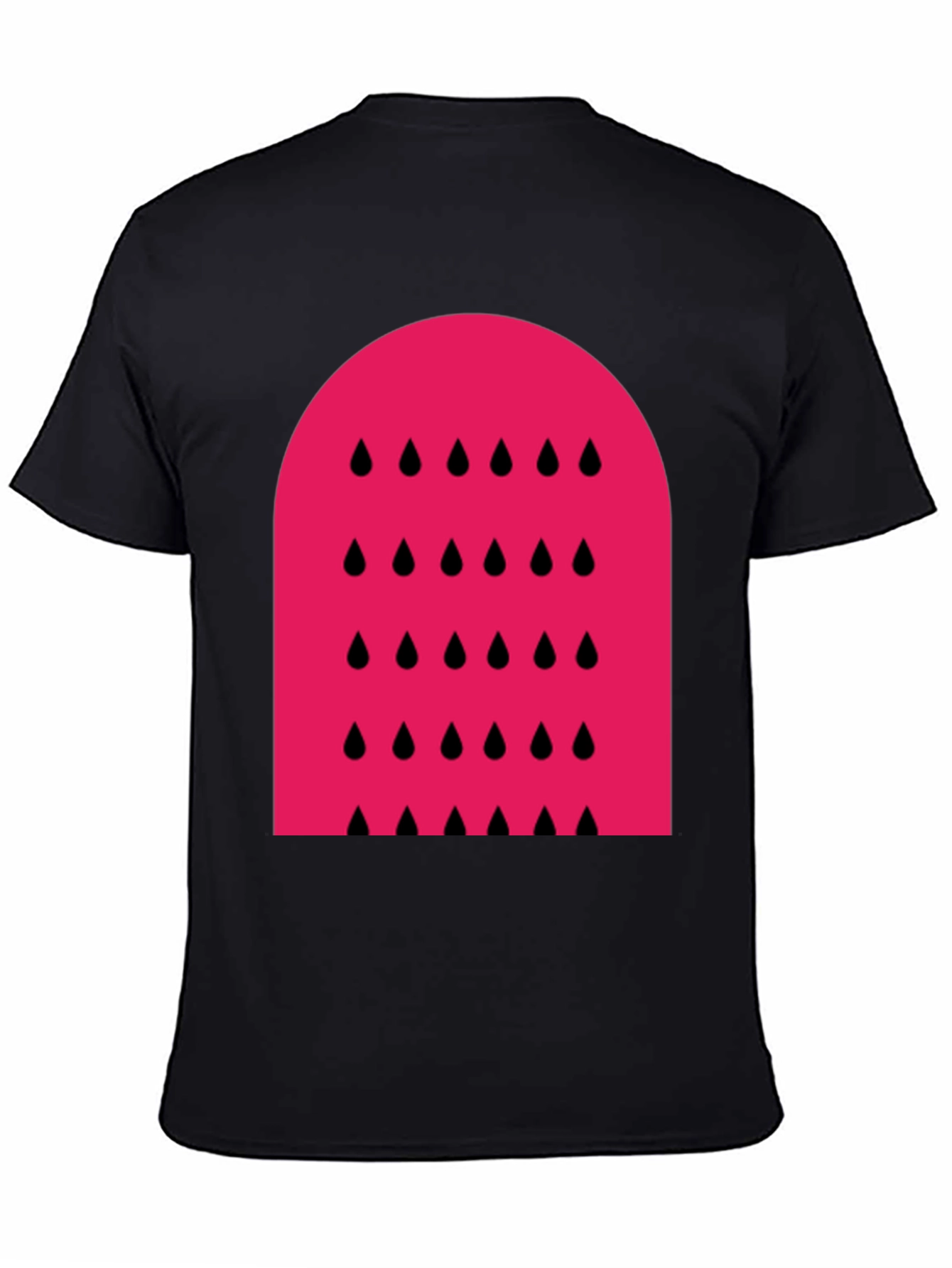 Modern Watermelon Graphic Tee - Black