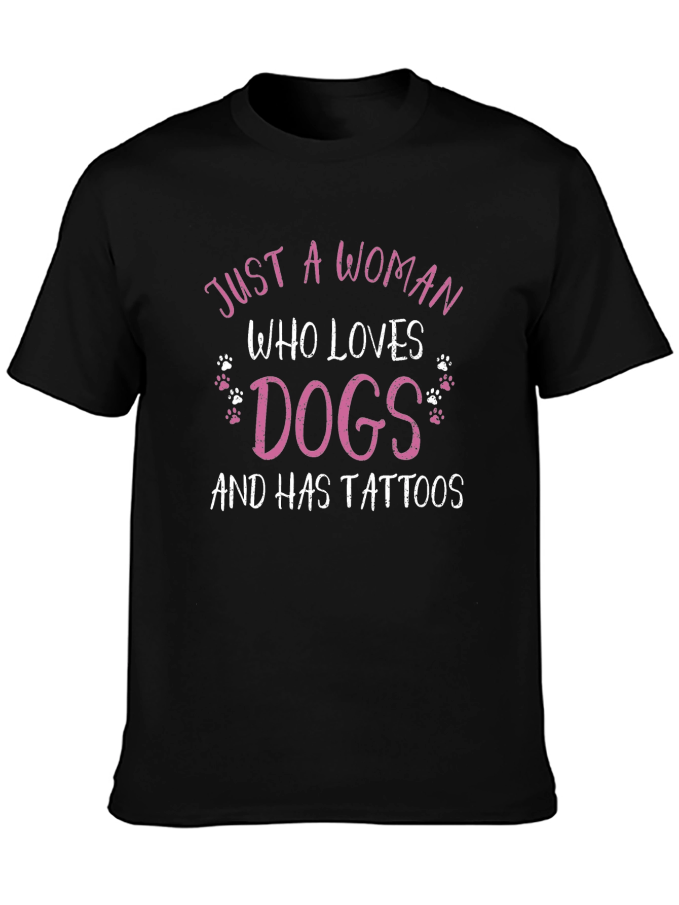 Woman Loves Dogs T-Shirt Tattooed Lady Tee