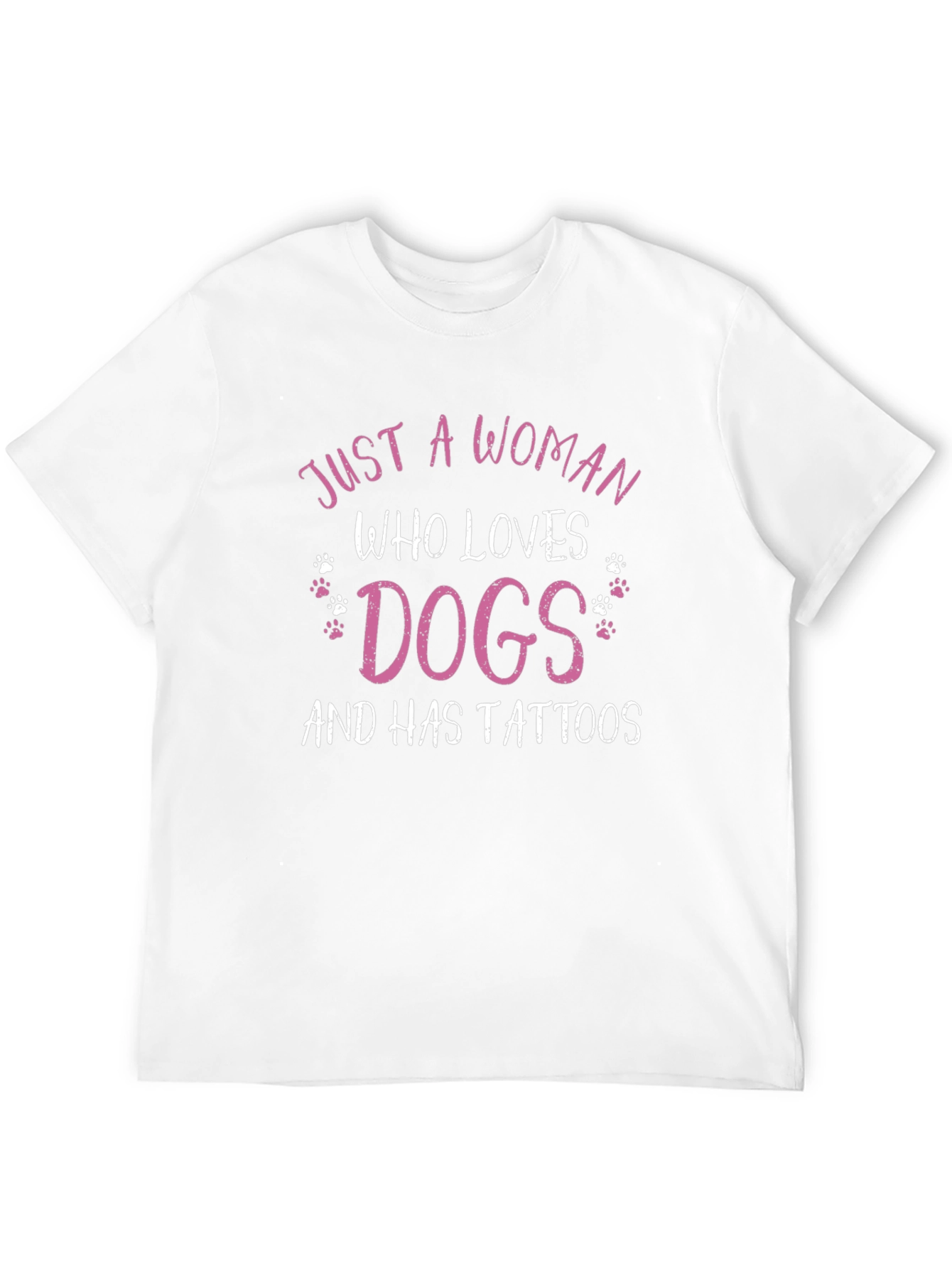 Woman Loves Dogs T-Shirt Tattooed Lady Tee